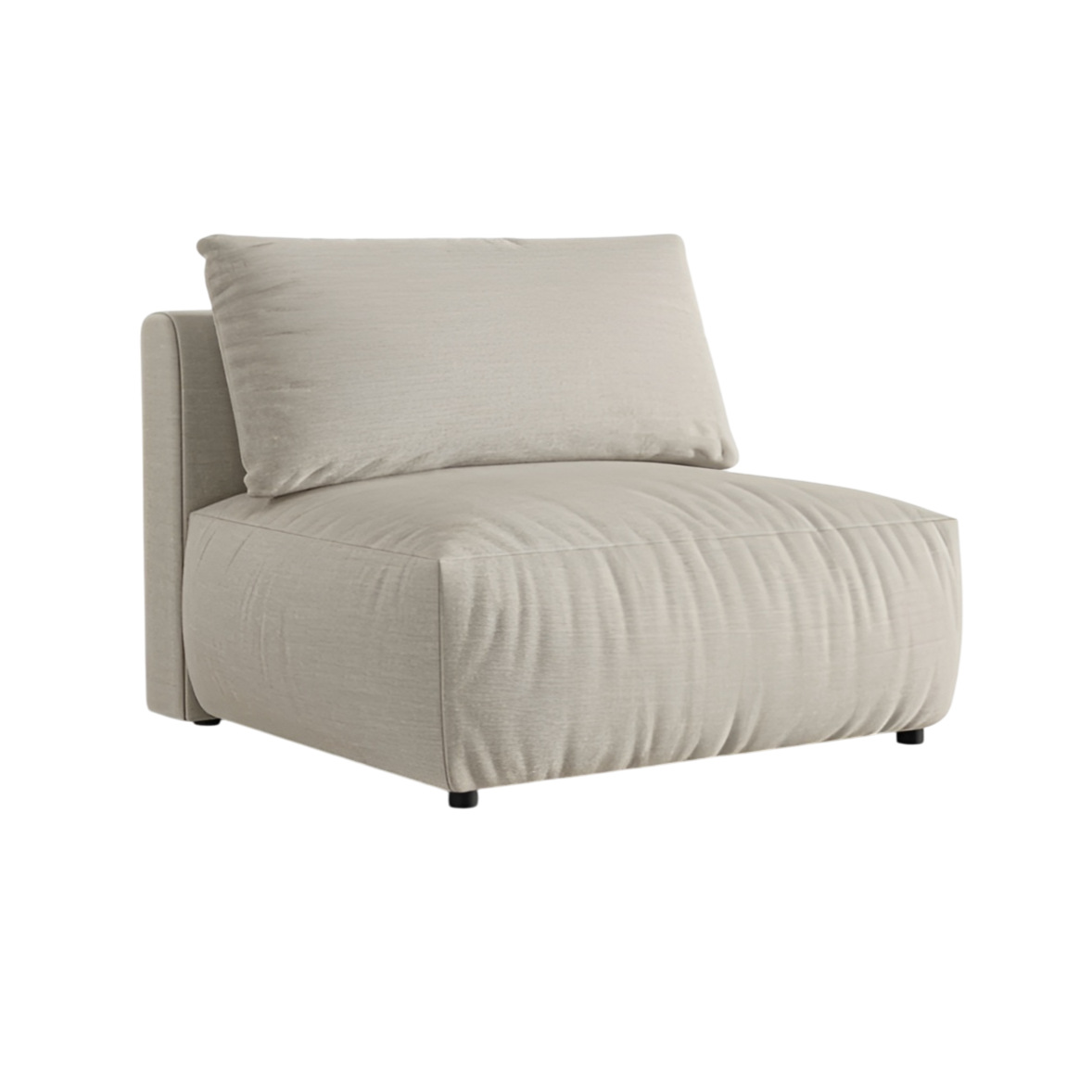 CHRIS Modular Sofa - Wide Central Element Beige Chenille