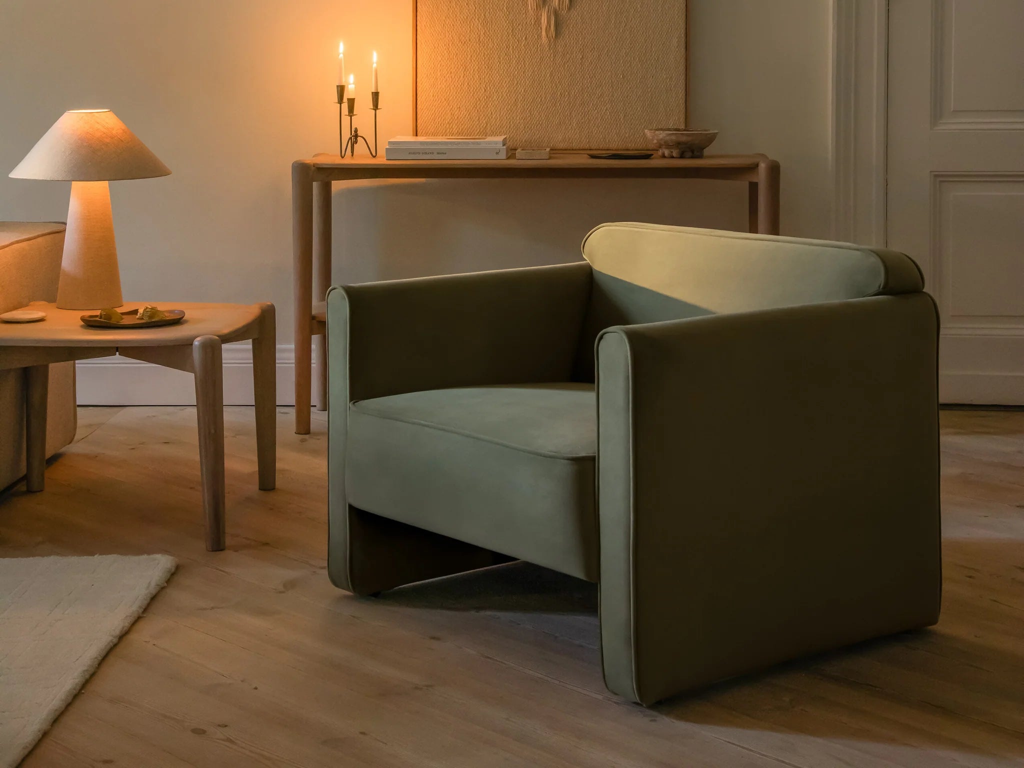 Black Velvet Armchair ABBY