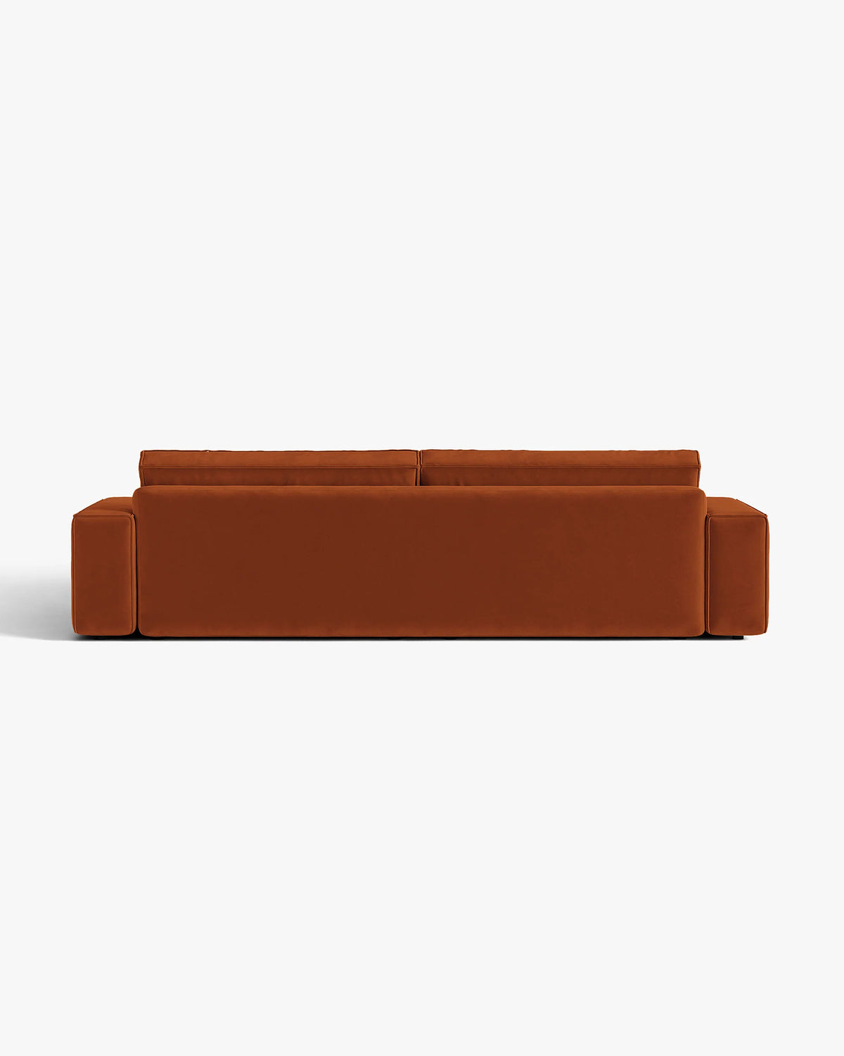 Sofa z sametovou potahovou úpravou pro 3 osoby s funkcí spaní JODIE cihlová