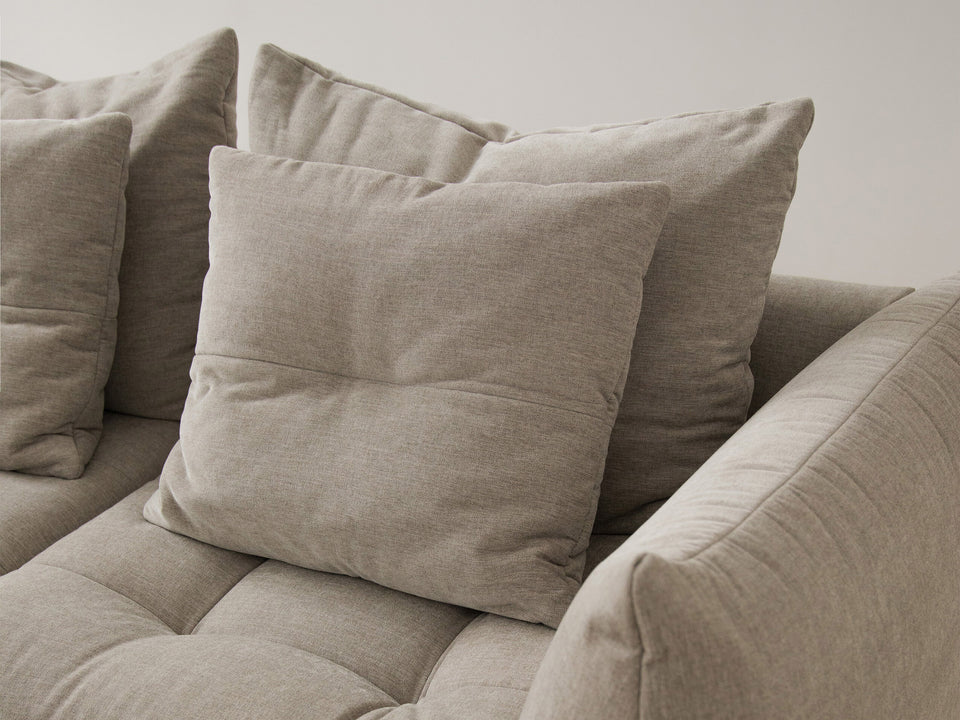 Sofa sametová 3-osobová BLOOM šedá