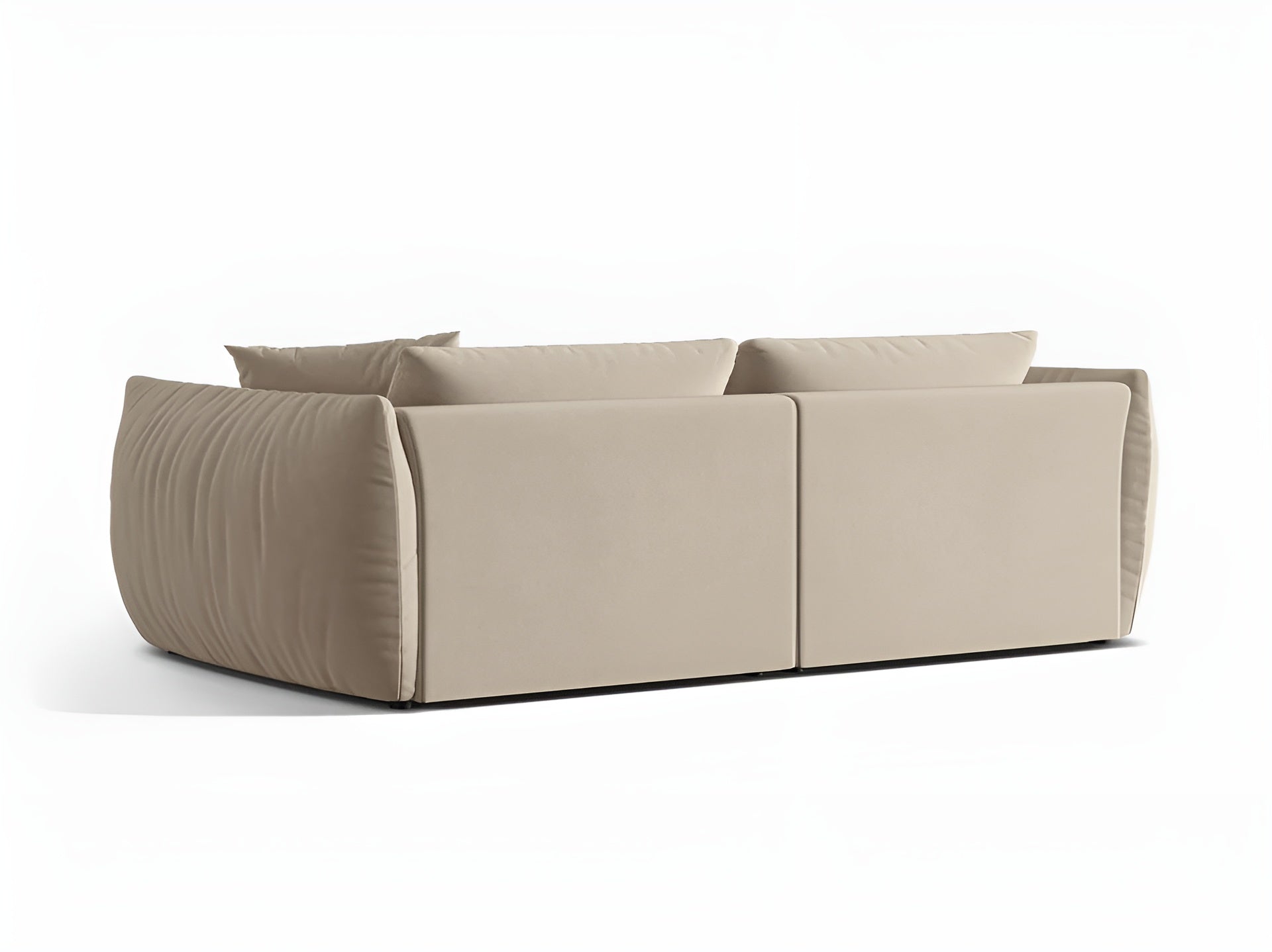 Sofa sametová pro 4 osoby CHRIS ecru
