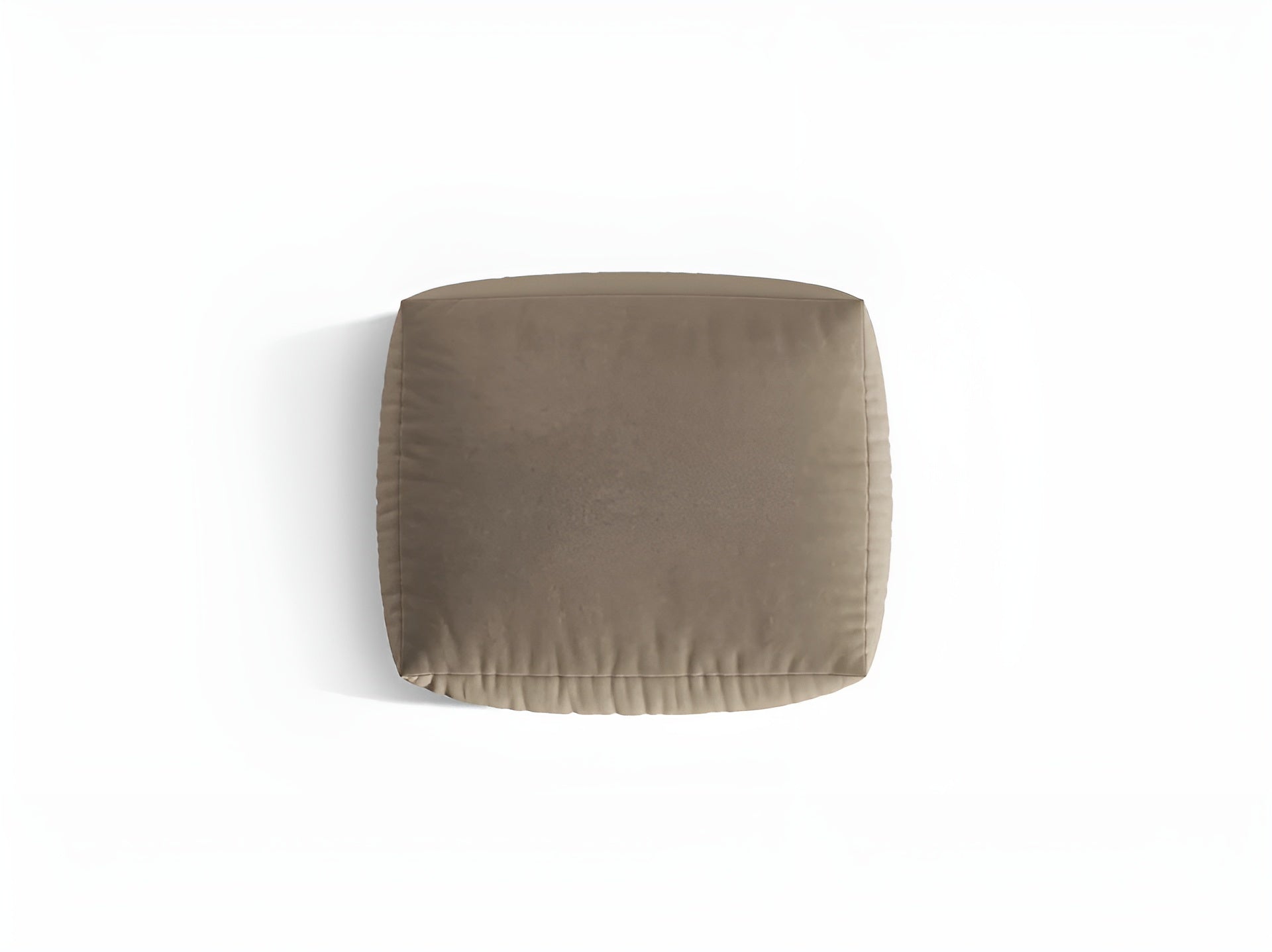 CHRIS light brown velvet pouf