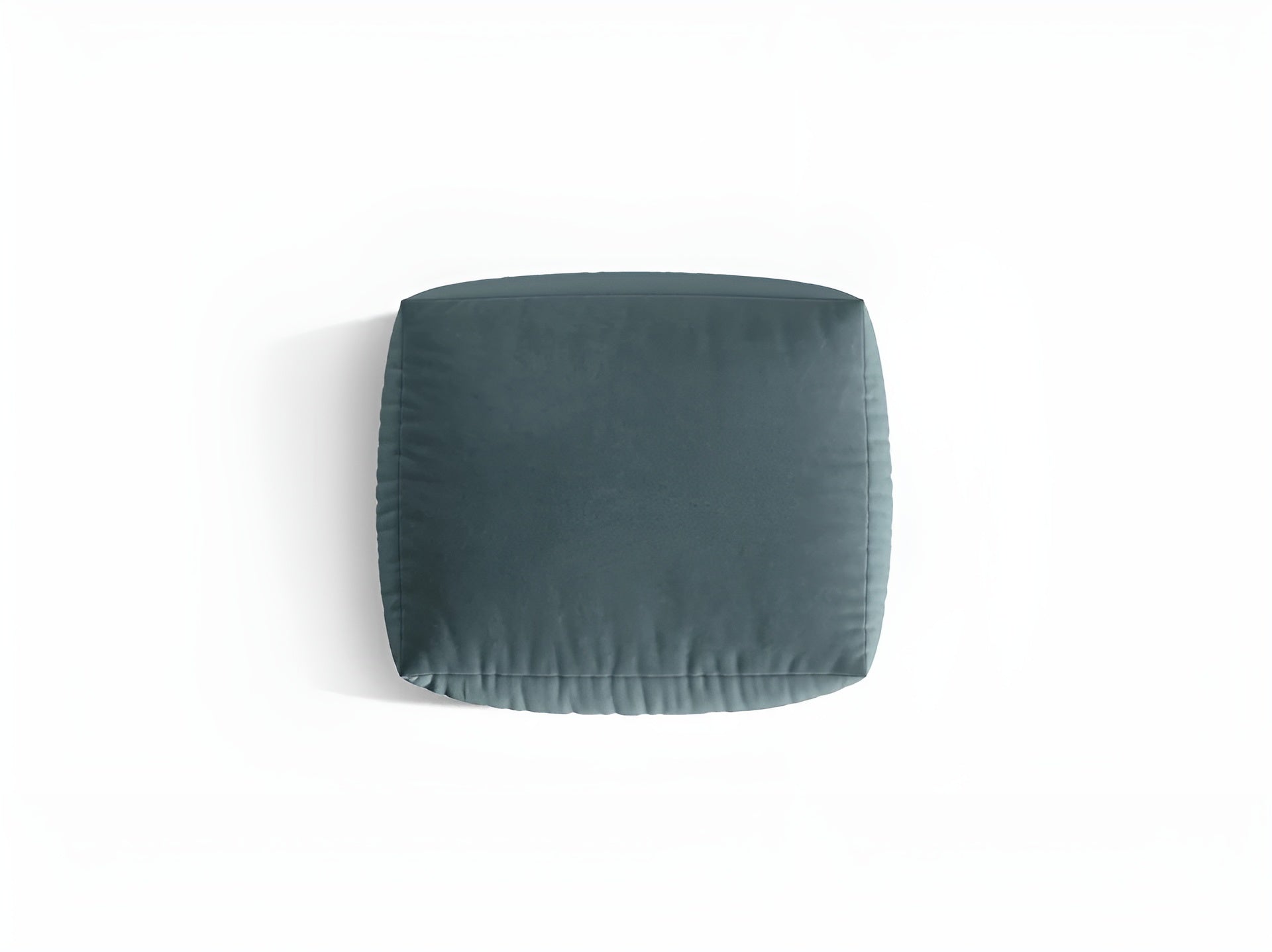 CHRIS light blue velvet pouf