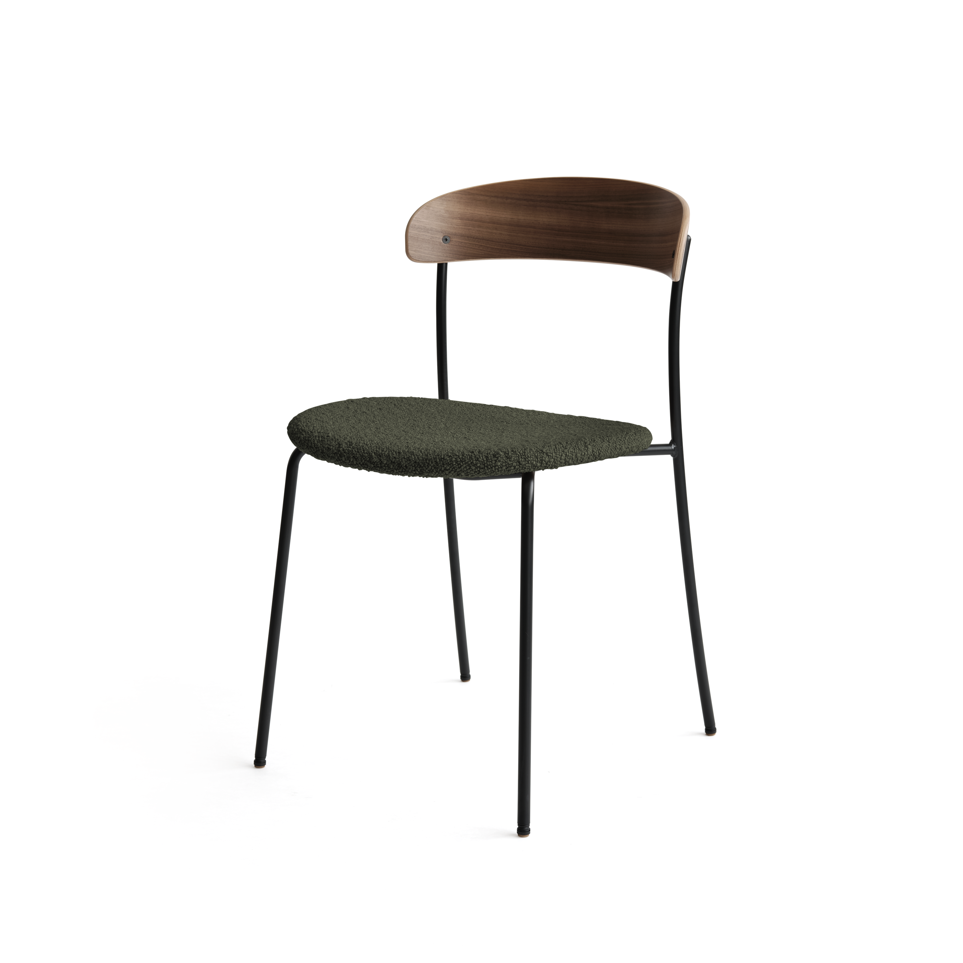 Čalouněné křeslo MISSING s ořechovou dýhou