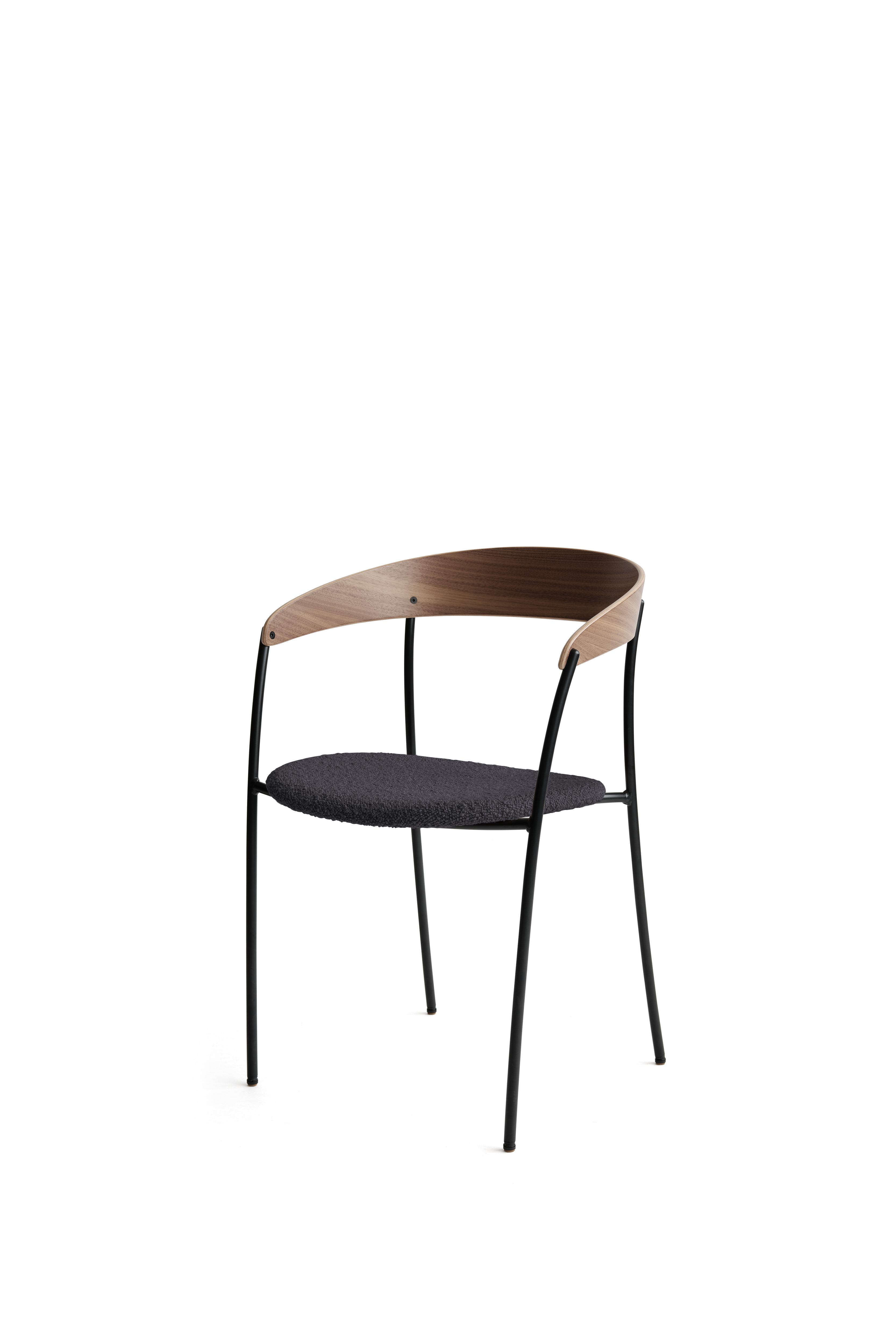 Chair with armrests Missing Upholstered with nut veneer