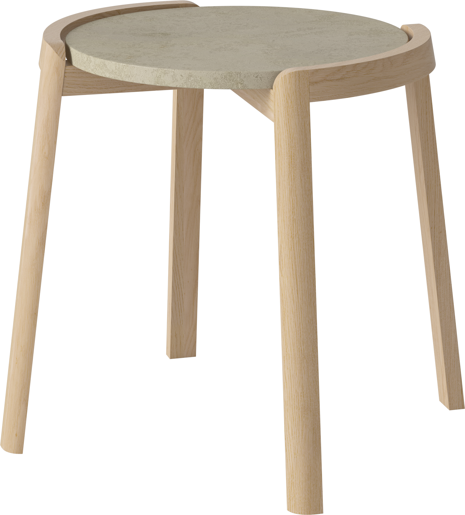 Konferenční stolek MIX mramor s bílým dubovým dřevem