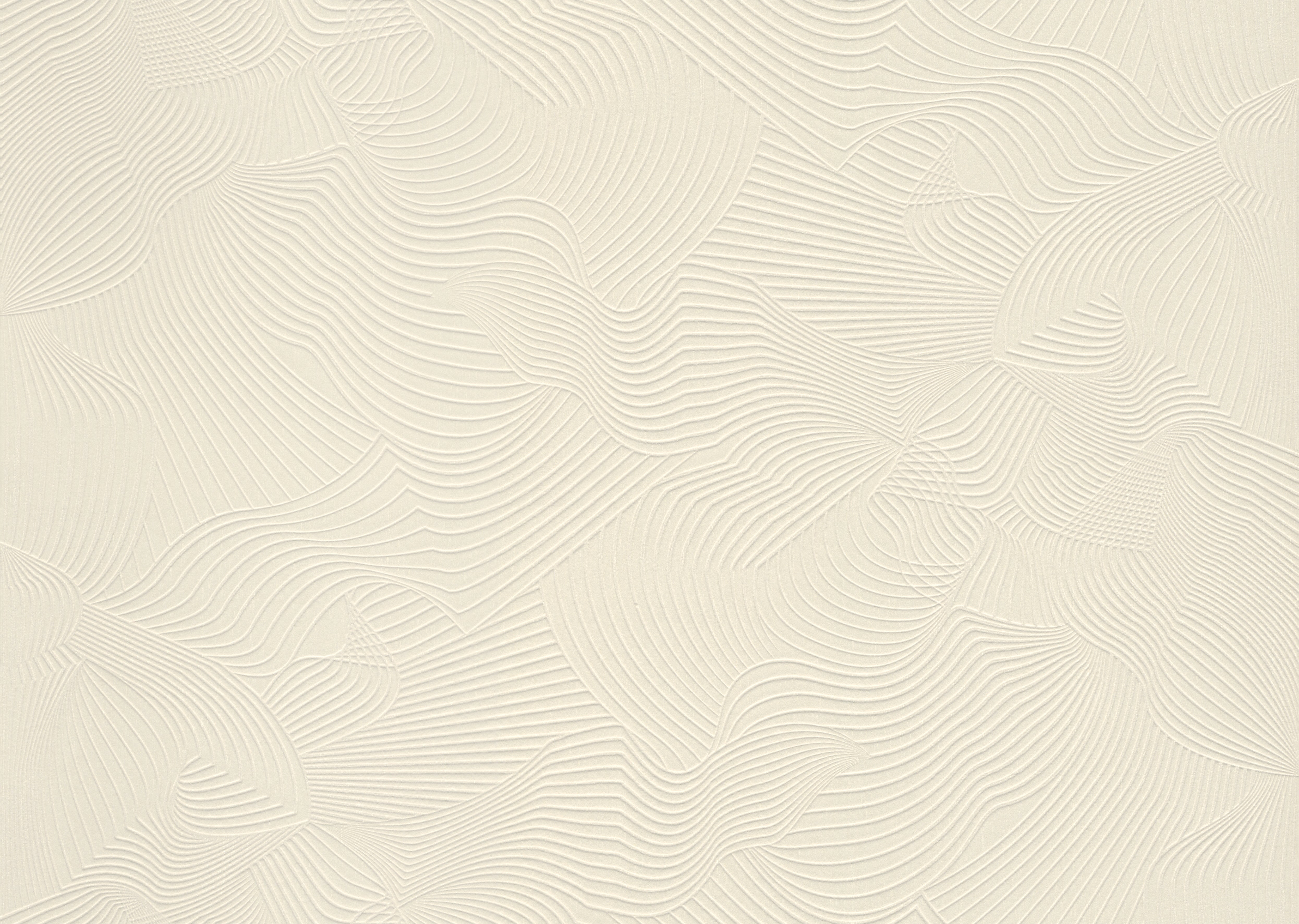 Tapeta tekstylna z abstrakcyjnym wzorem z efektem mory TECHNO BEE kremowa biel