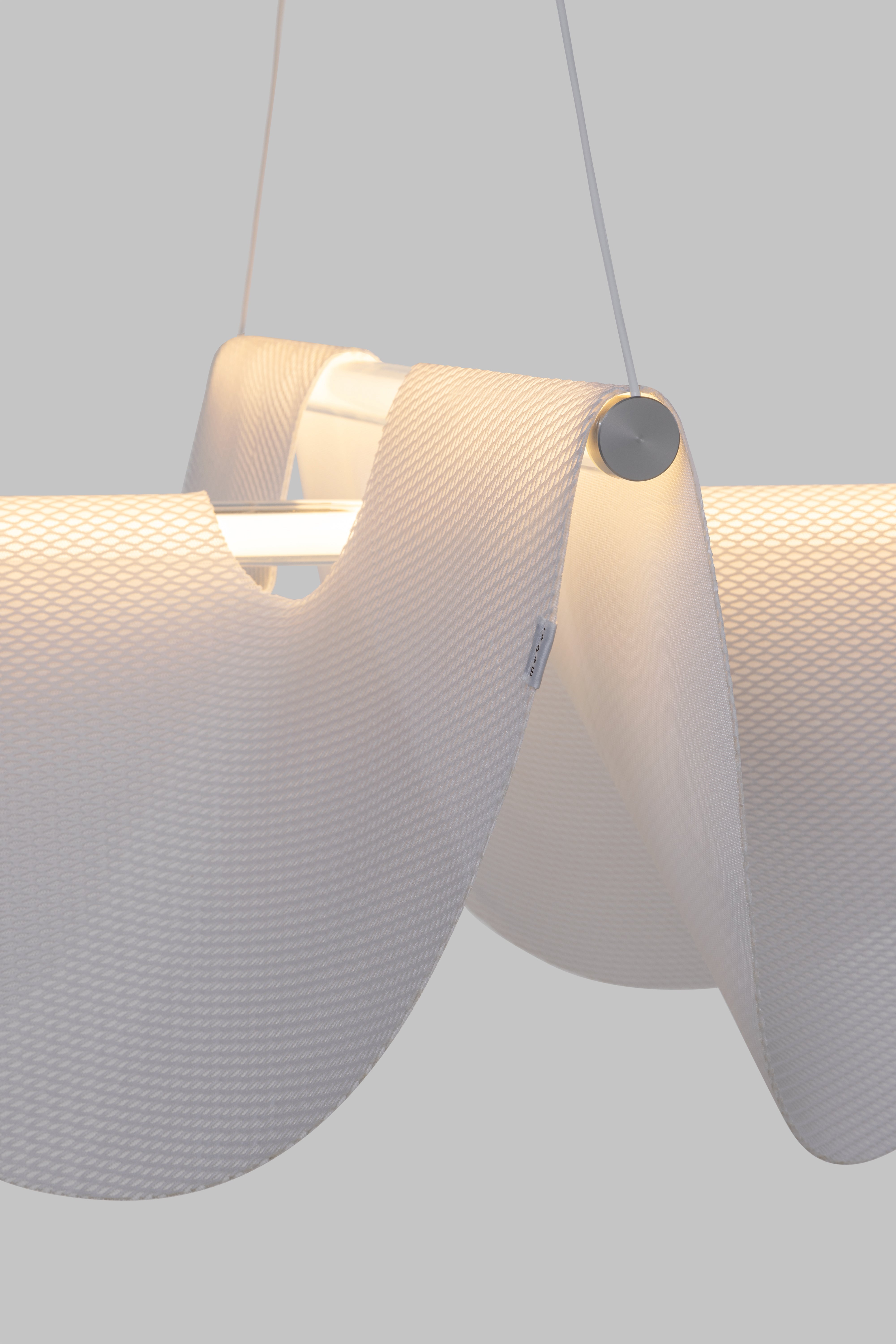 Závěsné svítidlo DRAPE LIGHT s drapovanou tkaninou