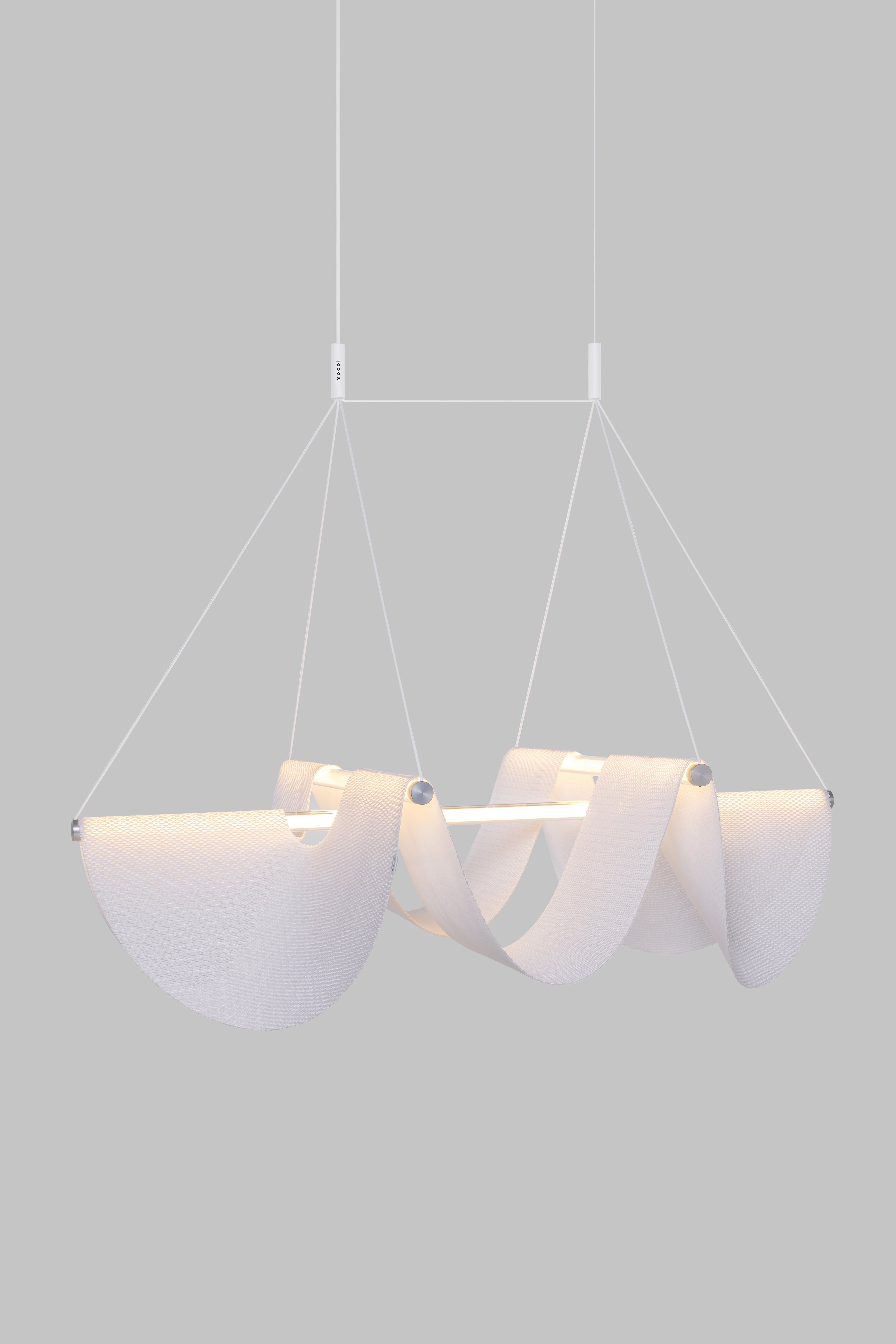 Závěsné svítidlo DRAPE LIGHT s drapovanou tkaninou