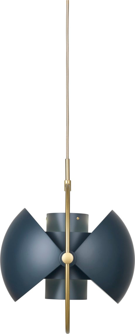 MULTI-LITE sea green pendant lamp with brass
