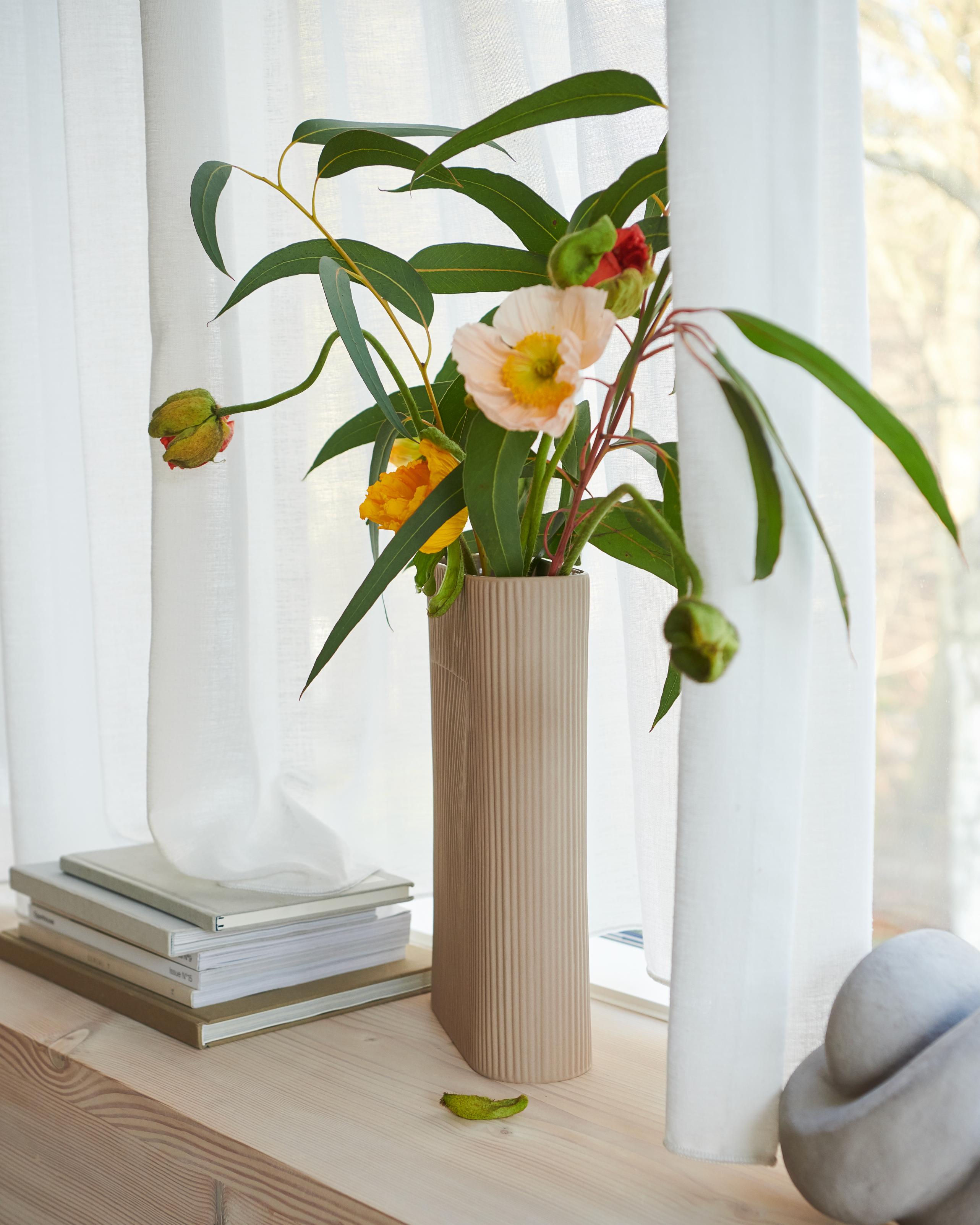 Keramická váza RIDGE béžová