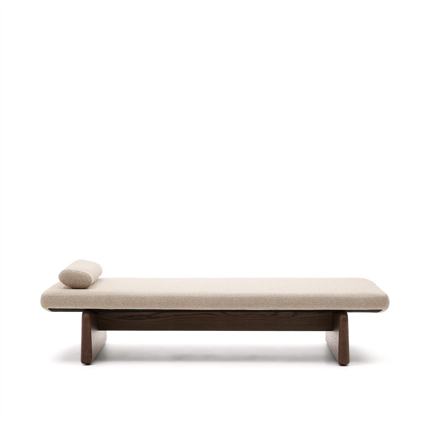 TOPAZ daybed in beige chenille with a dark ash base