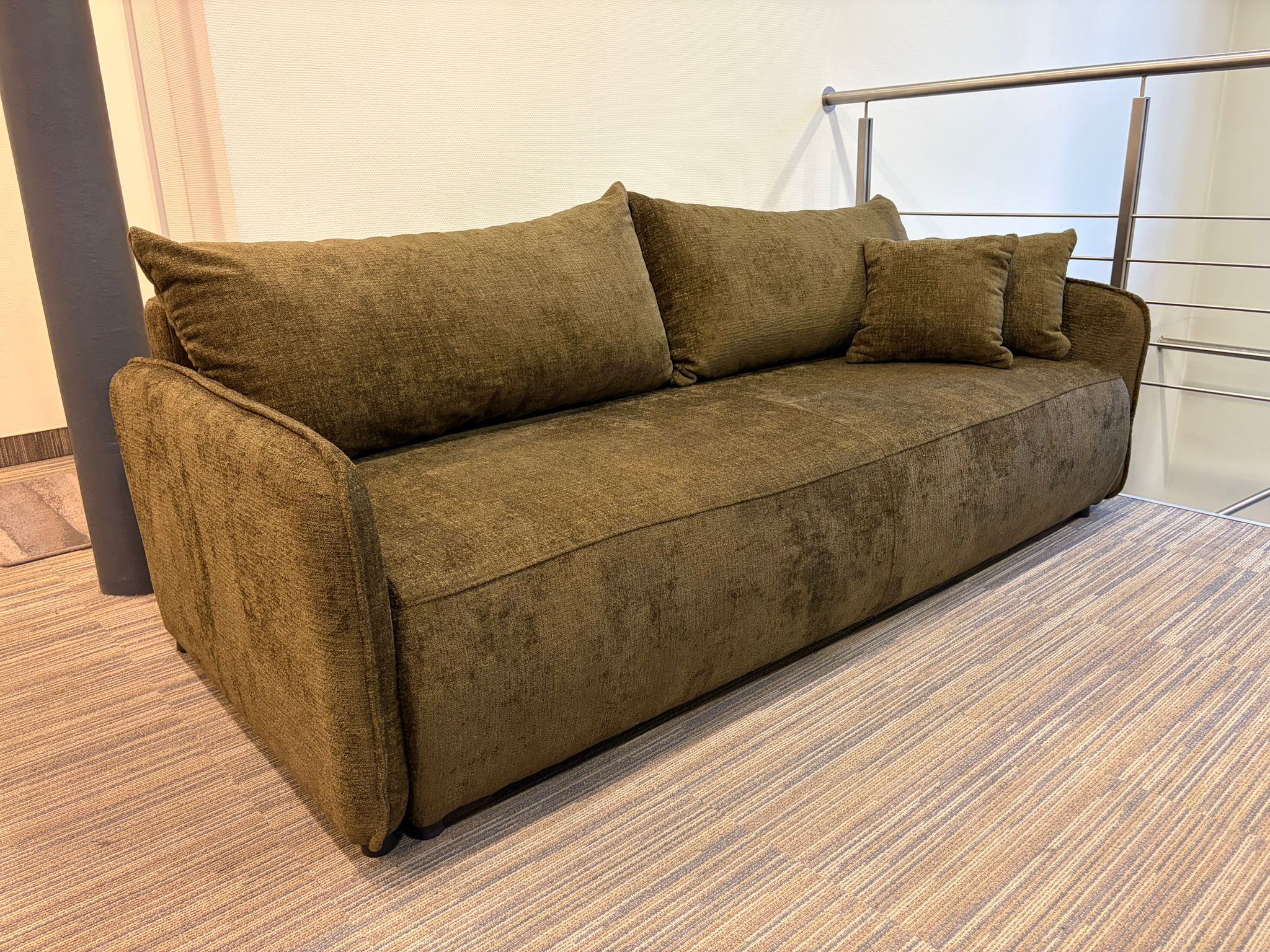 Panoramic Velvet Corner Sofa with Sleeping Function NANEA Royal Blue