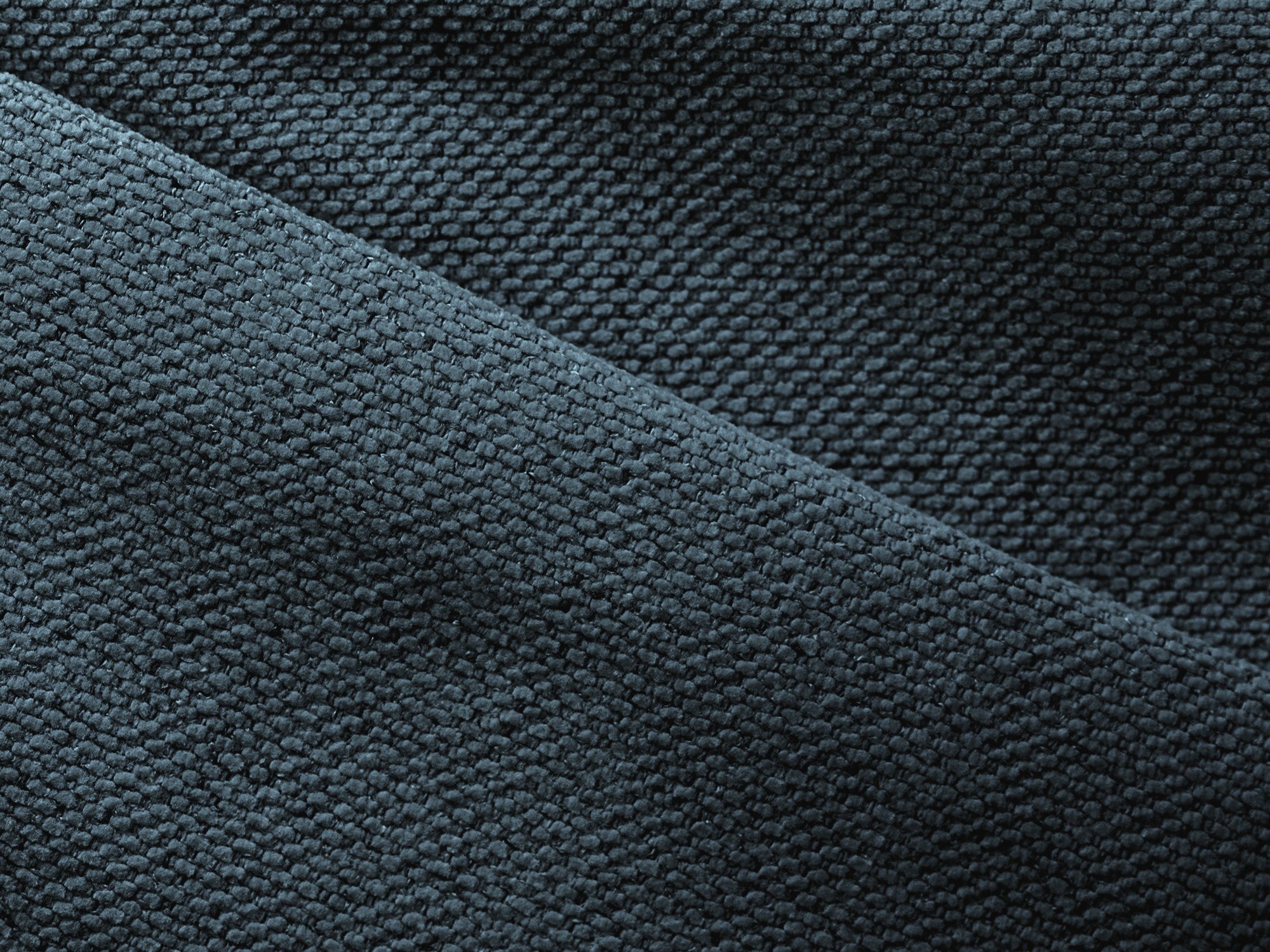 Panoramic Corner Sofa with Sleeping Function NANEA in Denim Blue