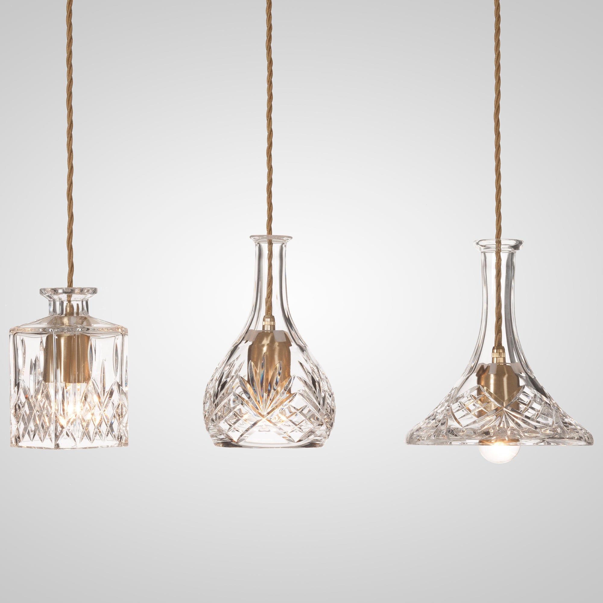 Lustrná lampa SQUARE DECANTERLIGHT z křišťálového skla