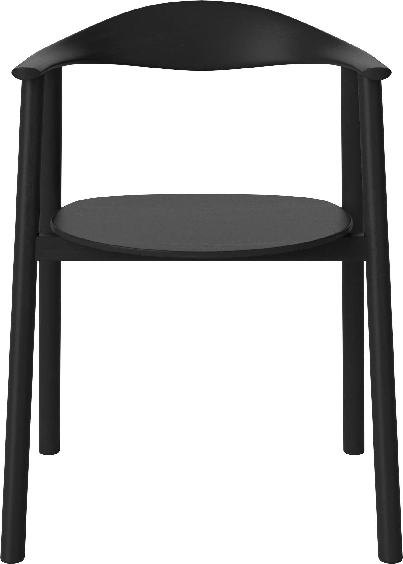 Židle SWING z lakovaného dubového dřeva v černé barvě