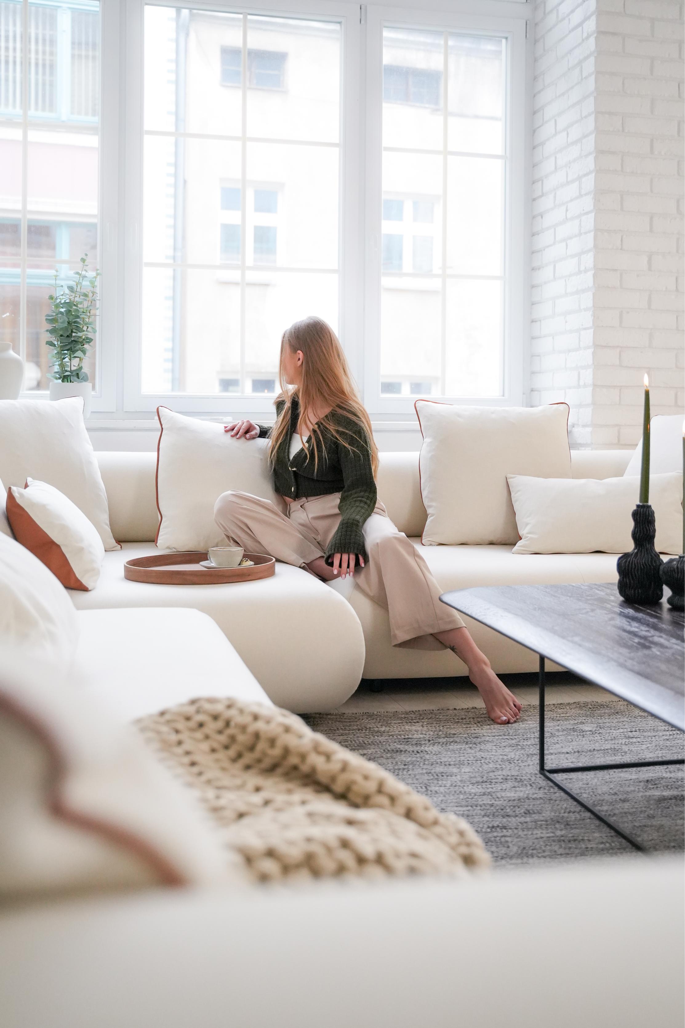 Left-facing corner sofa CASABLANCA customizable