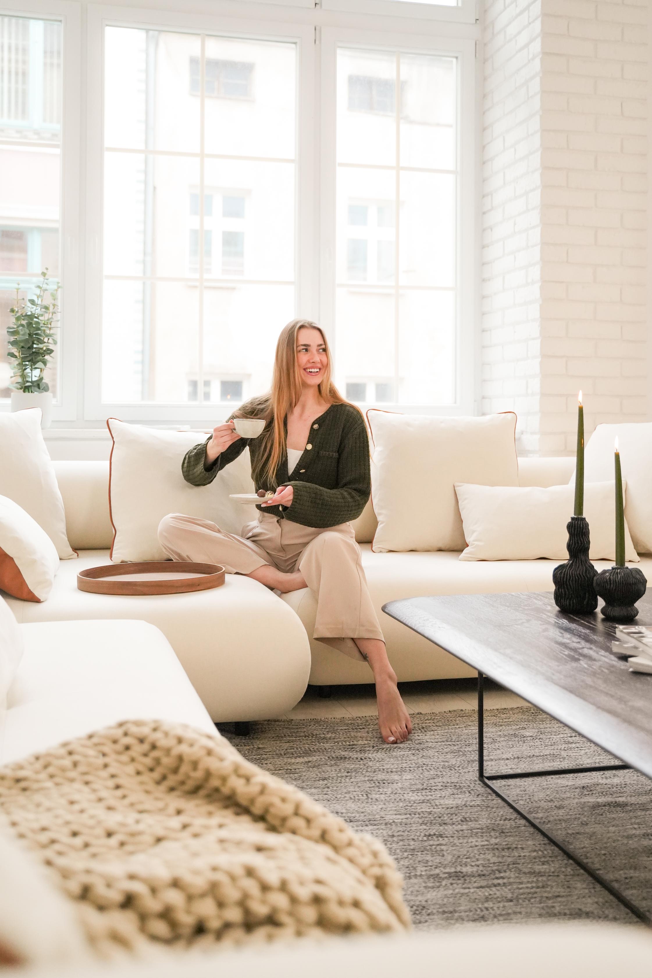 Left-facing corner sofa CASABLANCA customizable