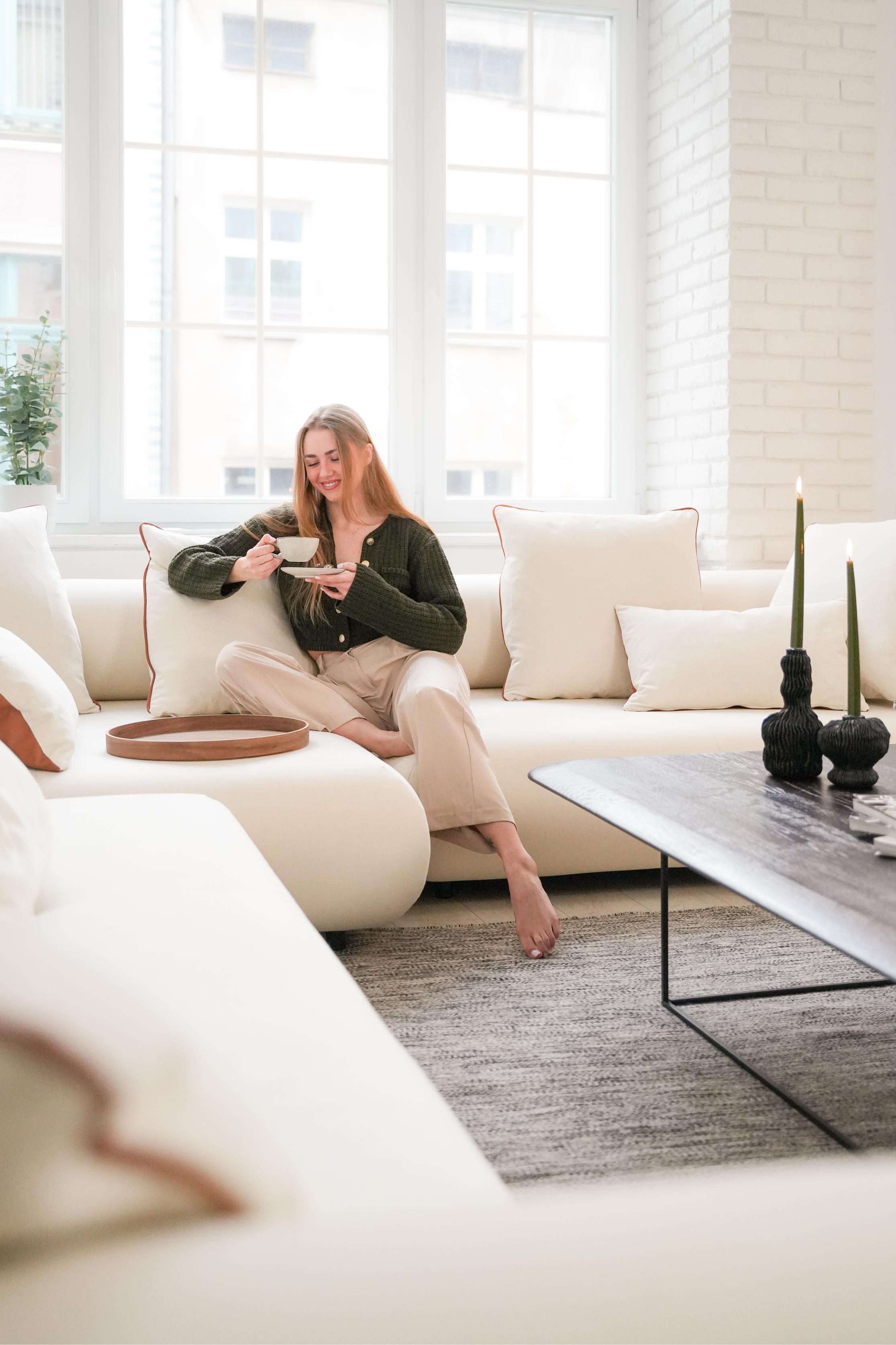 Left-facing corner sofa CASABLANCA customizable