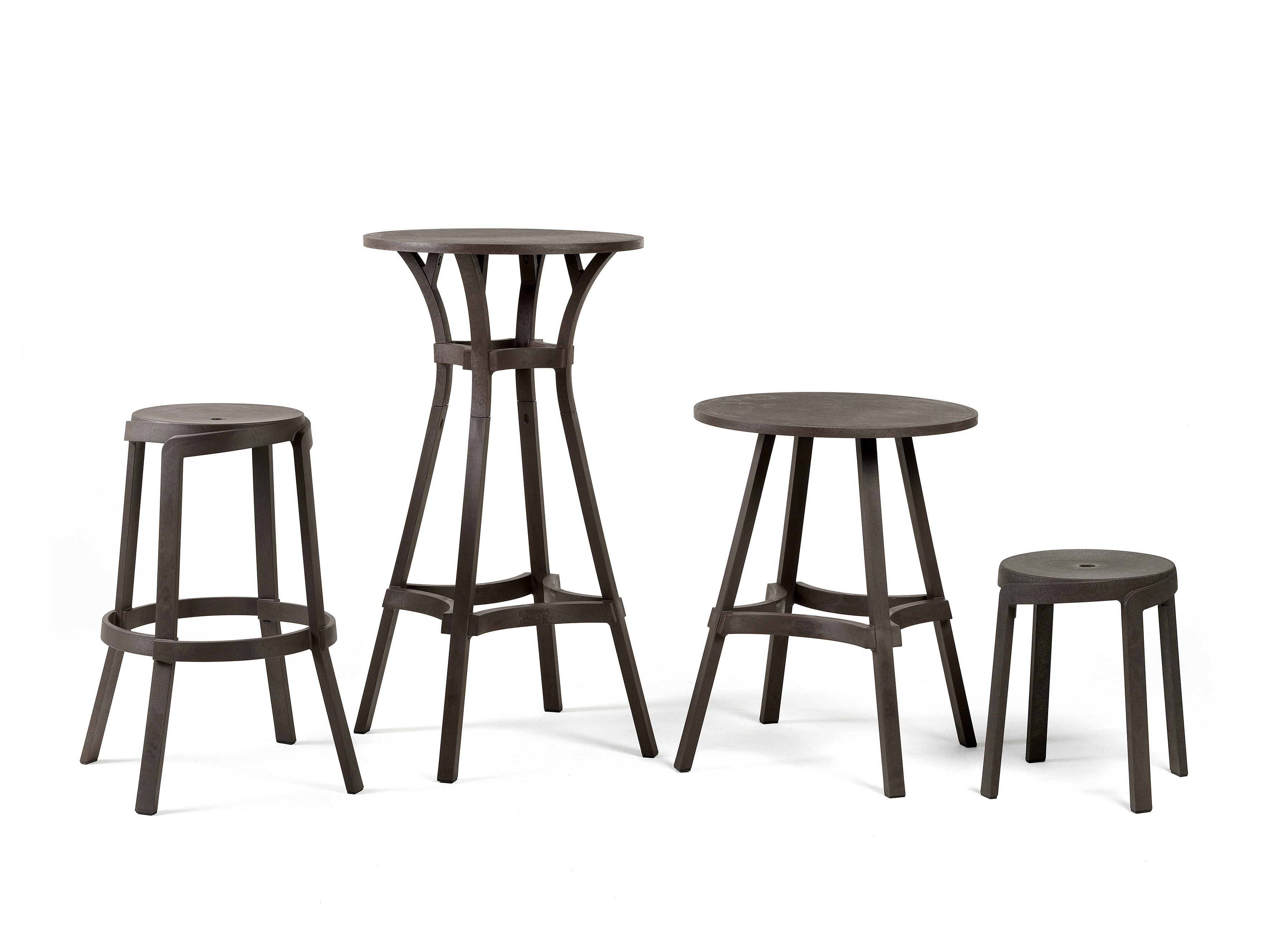 Zelený kulatý venkovní stolek COMBO [Antonina] [Amelia spr]