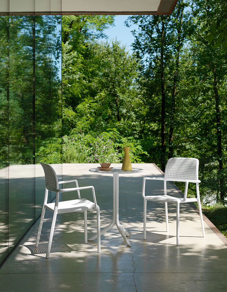 Outdoor chair with armrests BORA taupe