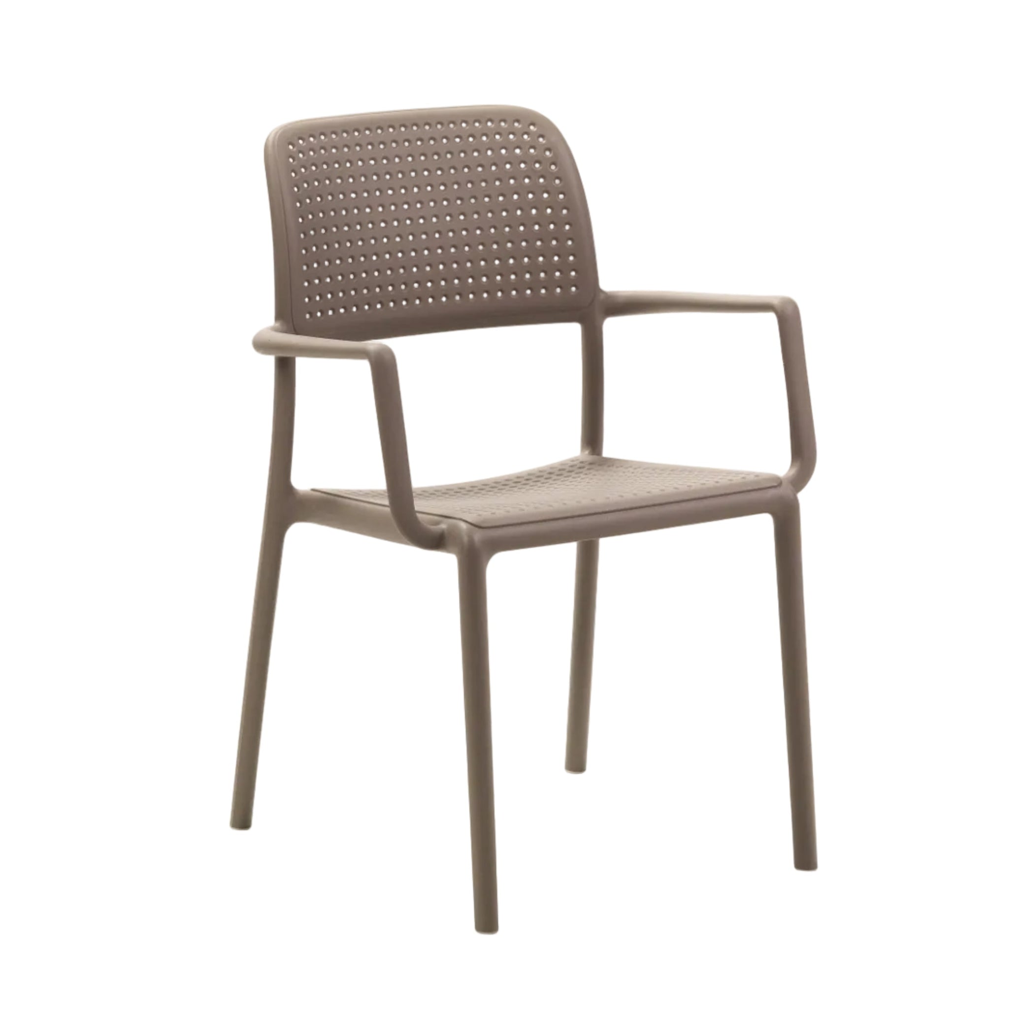 Outdoor chair with armrests BORA taupe