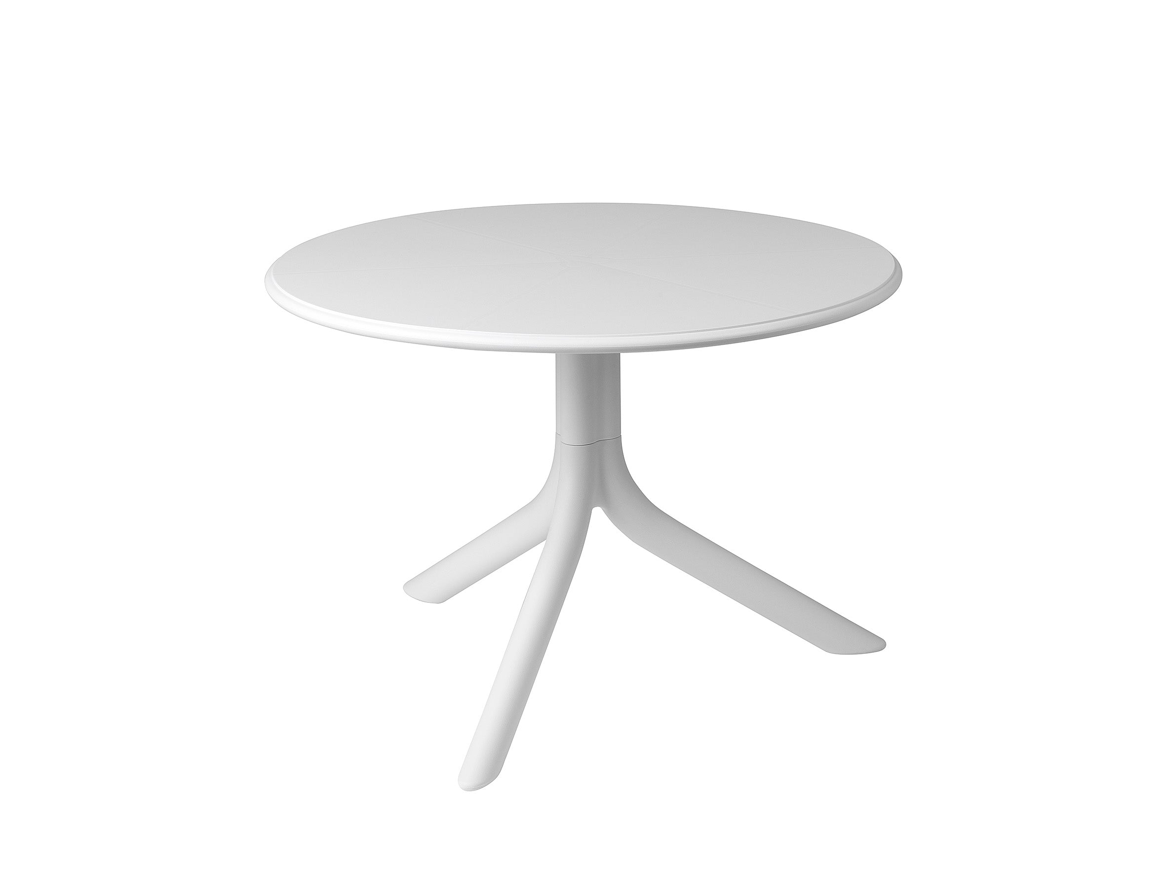 Bílý kulatý venkovní stůl s nastavitelnou výškou SPRITZ