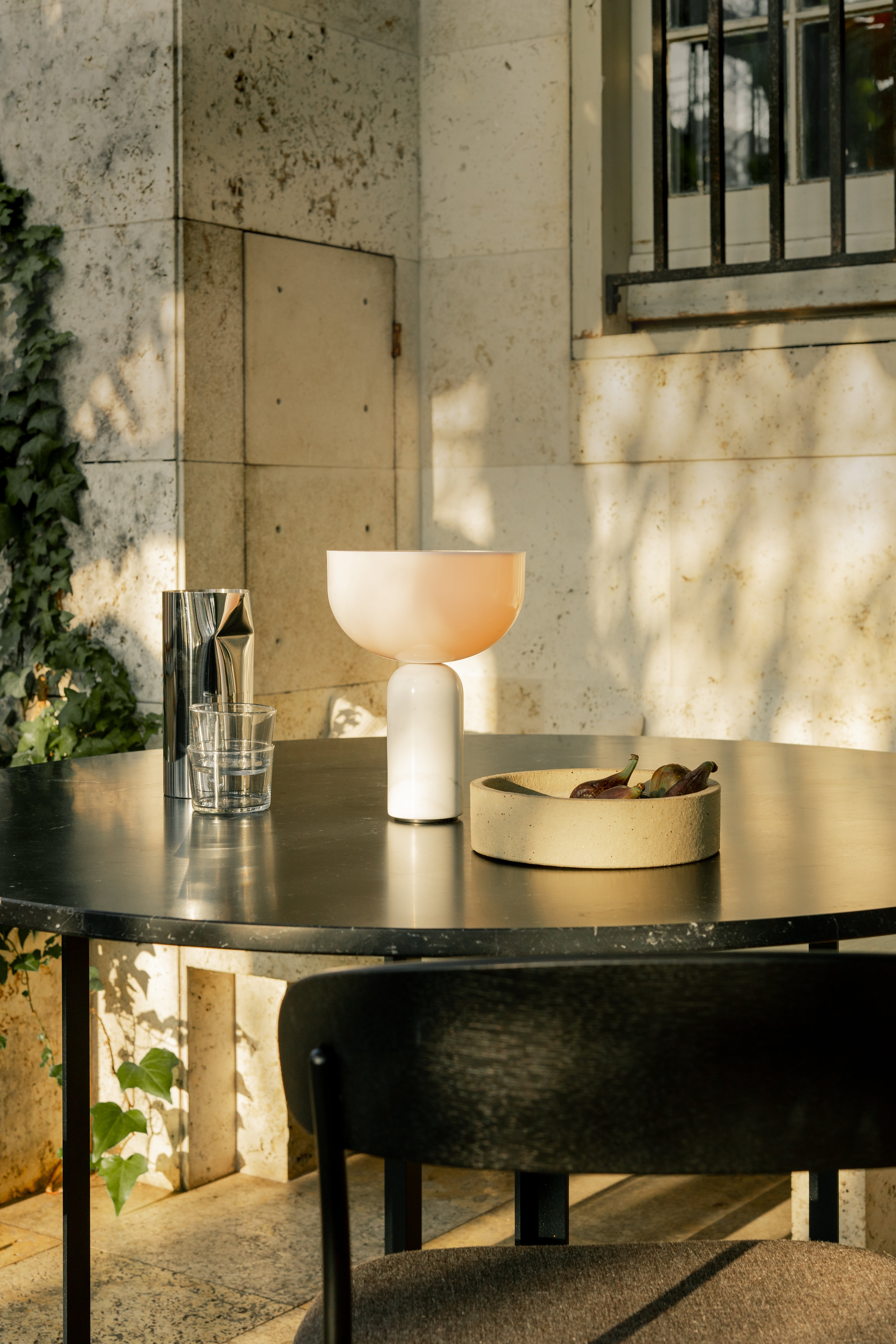 Portable lamp KIZU white marble