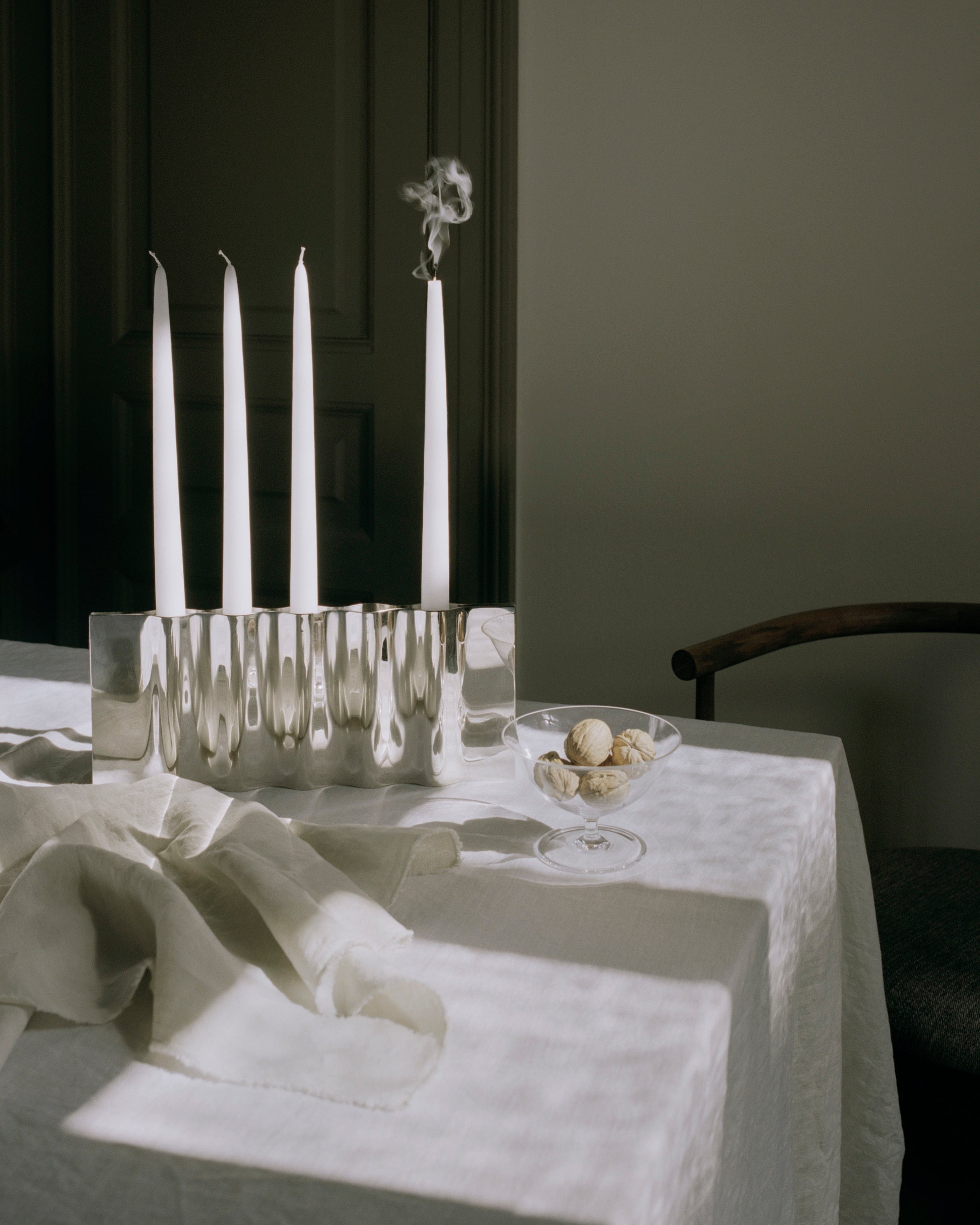 Ocelový svícen RIPPLY