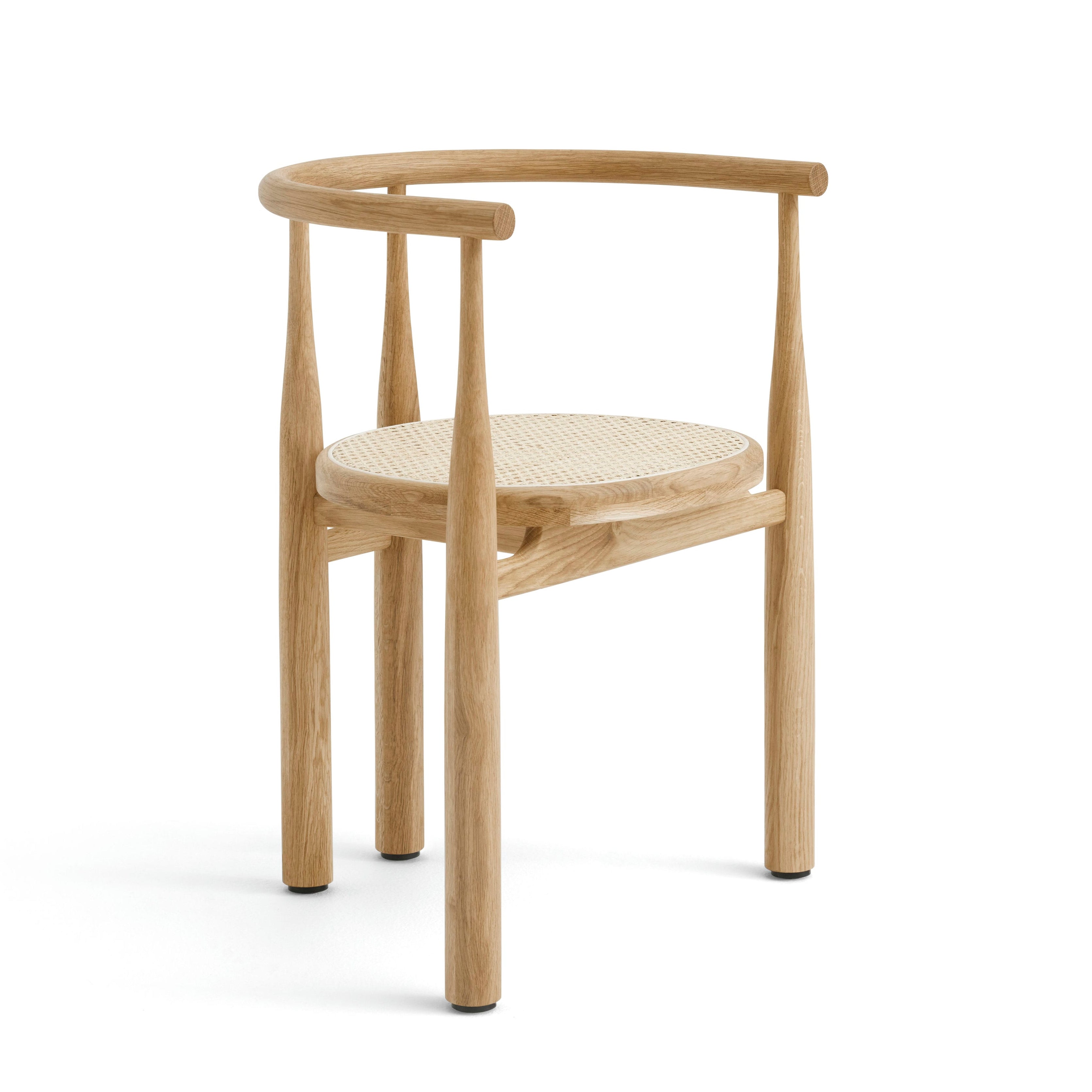 Bukowski chair braided seat with an oak base
