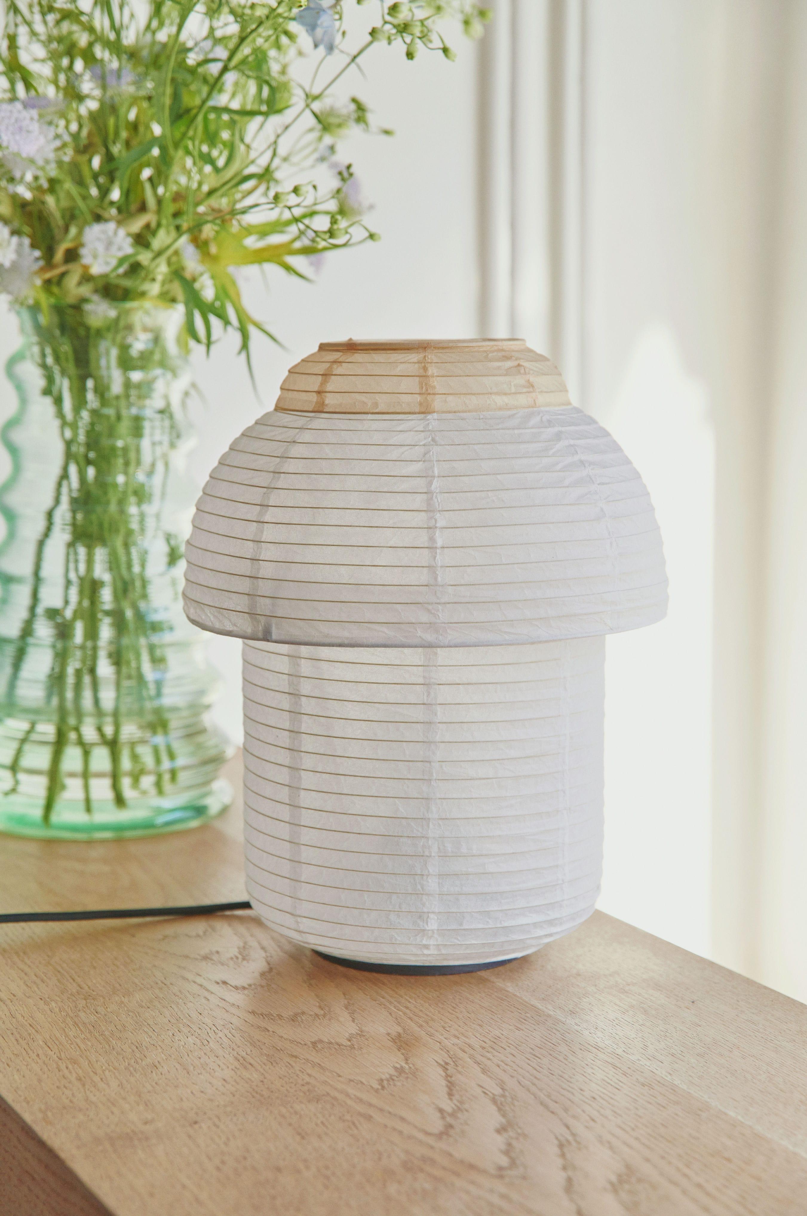 Stolní lampa PAPIER DOUBLE bílá se žlutou