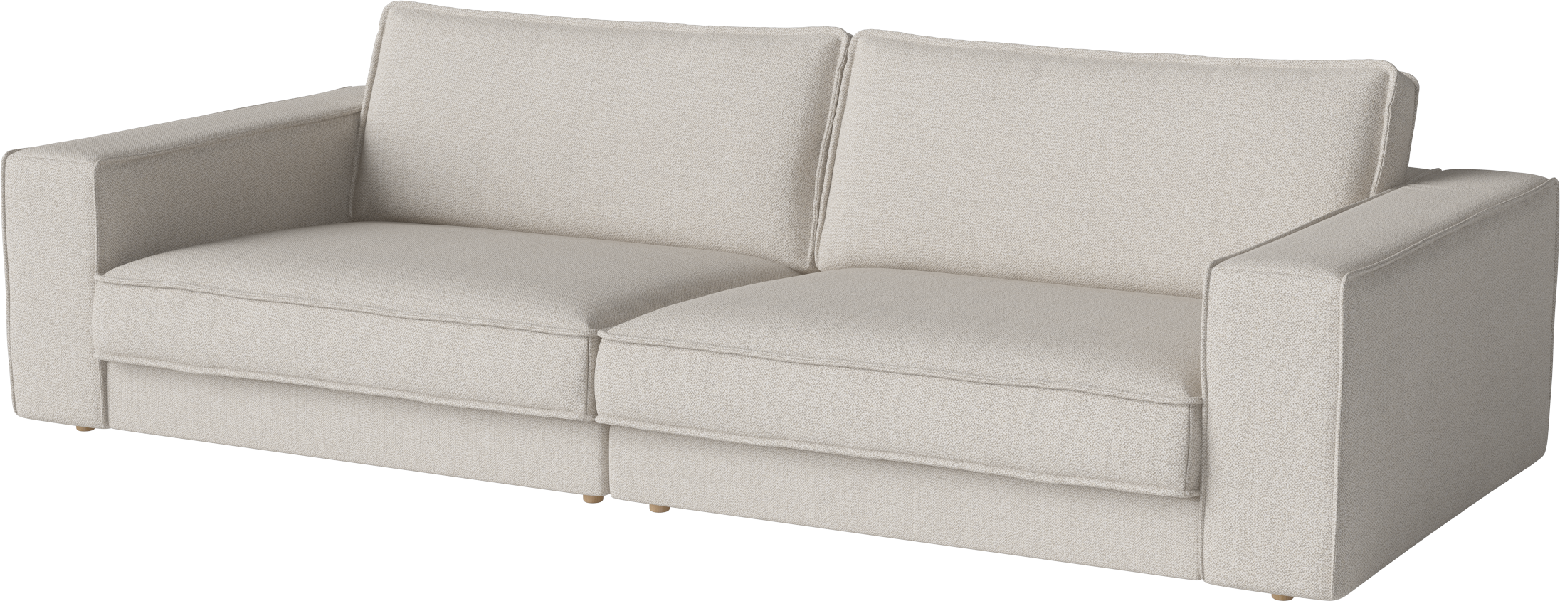 Sofa 2-modulová čalouněná NOORA s dubovým podstavcem