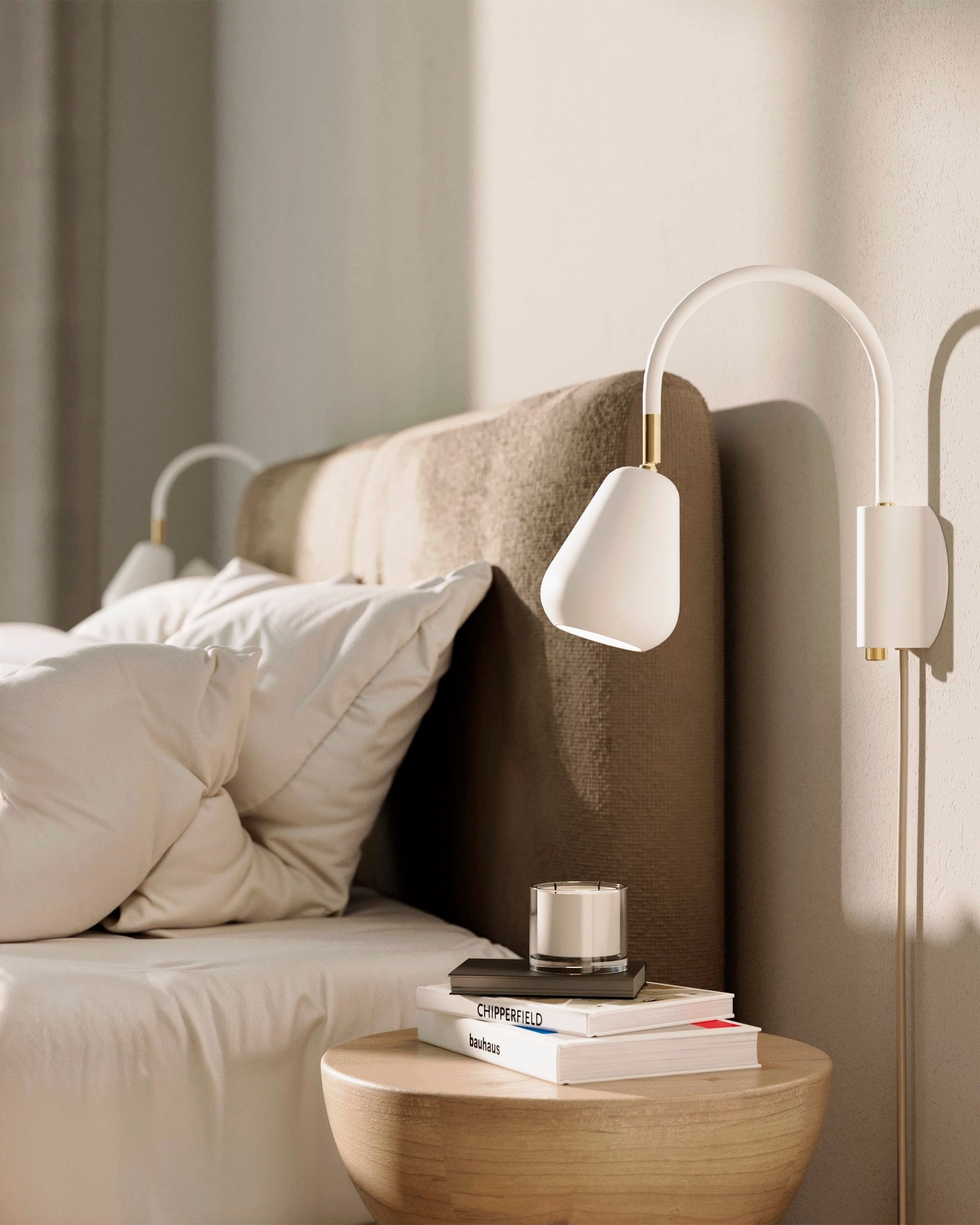 Adjustable wall lamp ANOLI gold with white