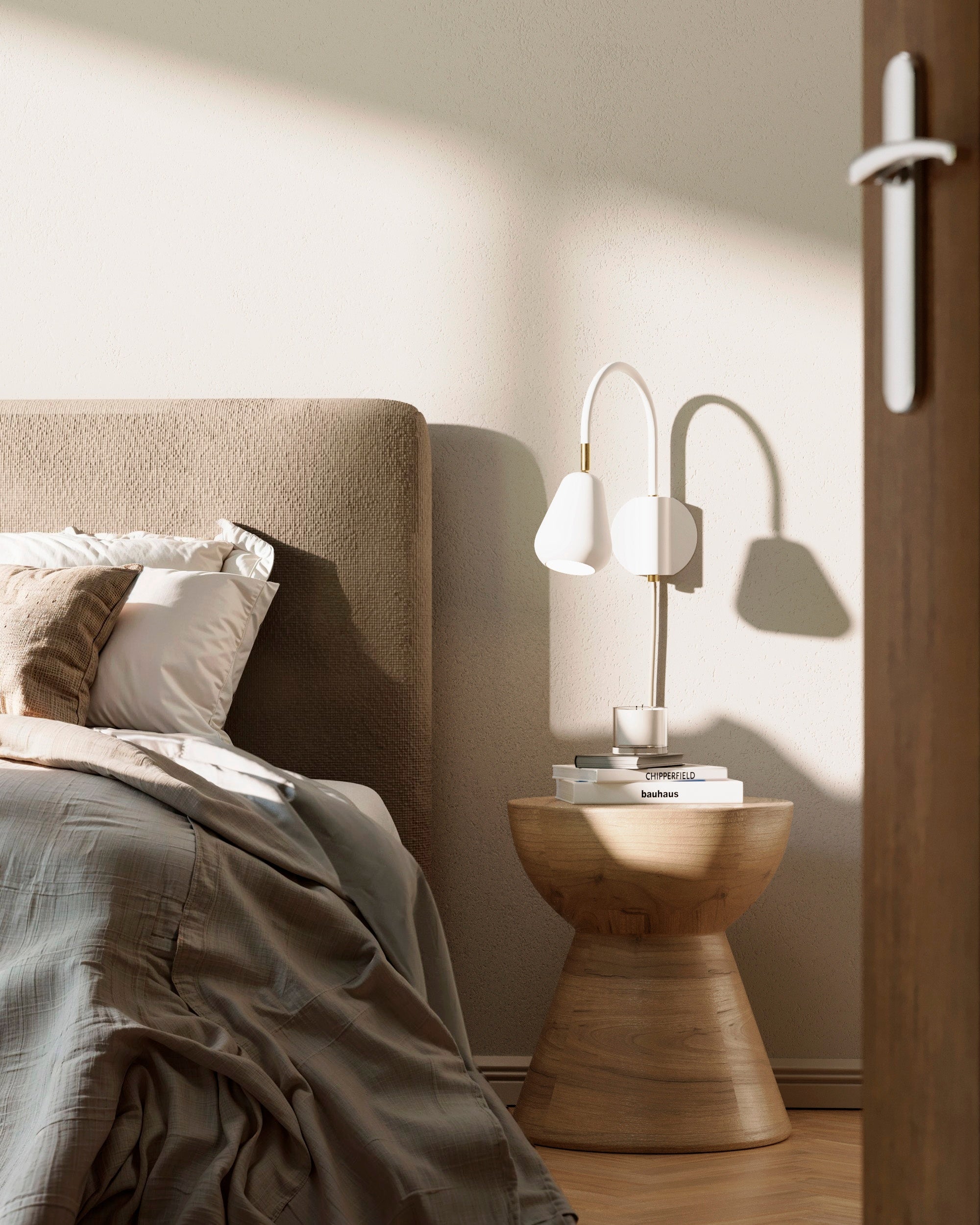 Adjustable wall lamp ANOLI gold with white