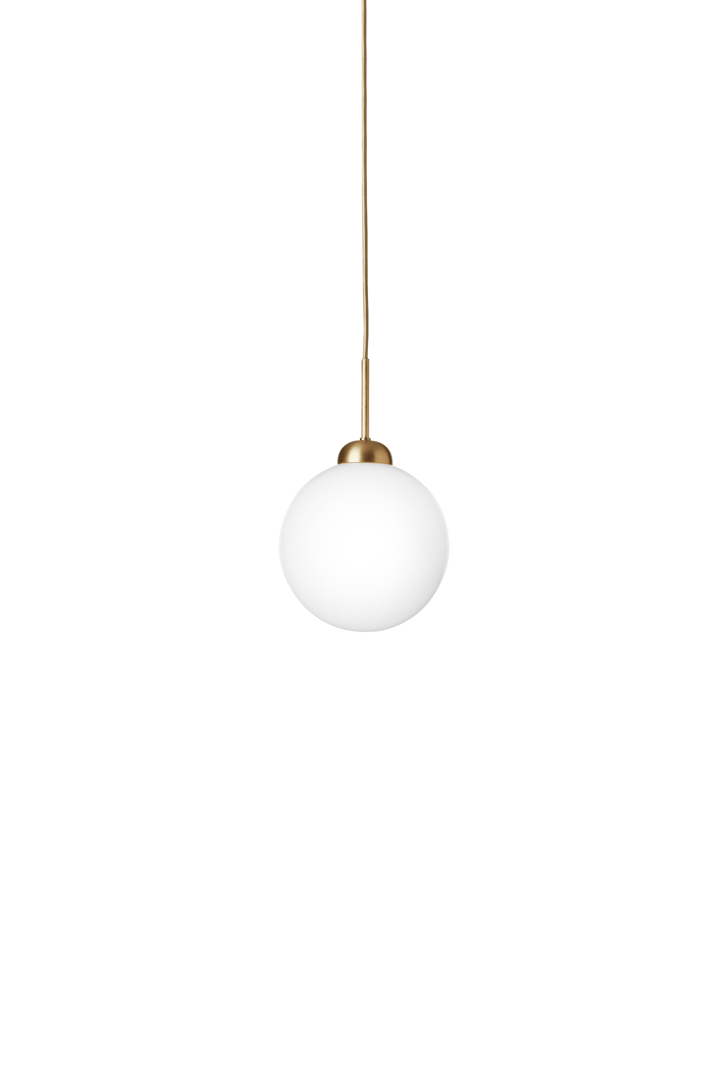 Závěsná lampa APIALES mosazná s opálovým sklem