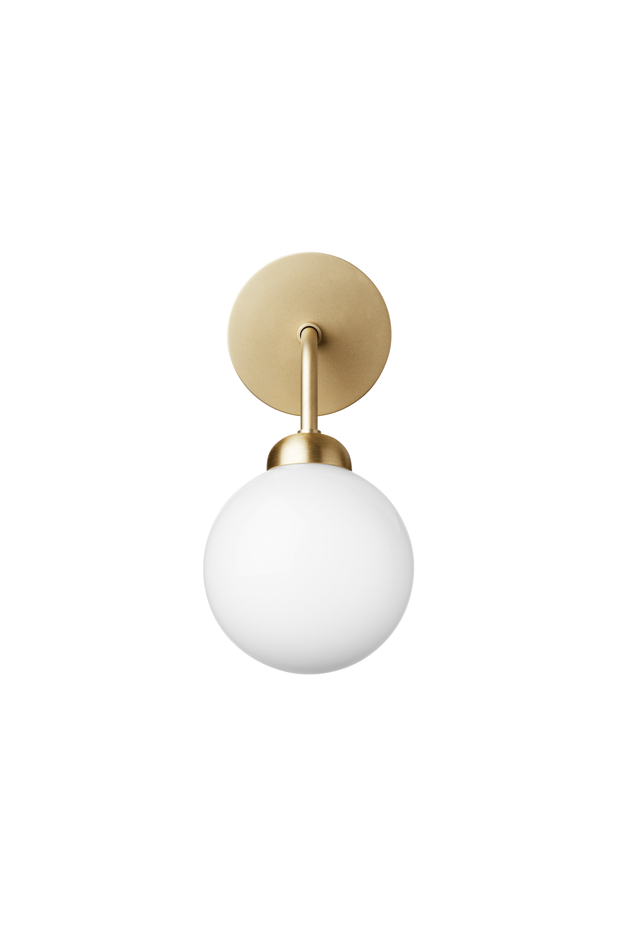 Lampa ścienna APIALES mosiężny z opalowym szkłem – Nuura