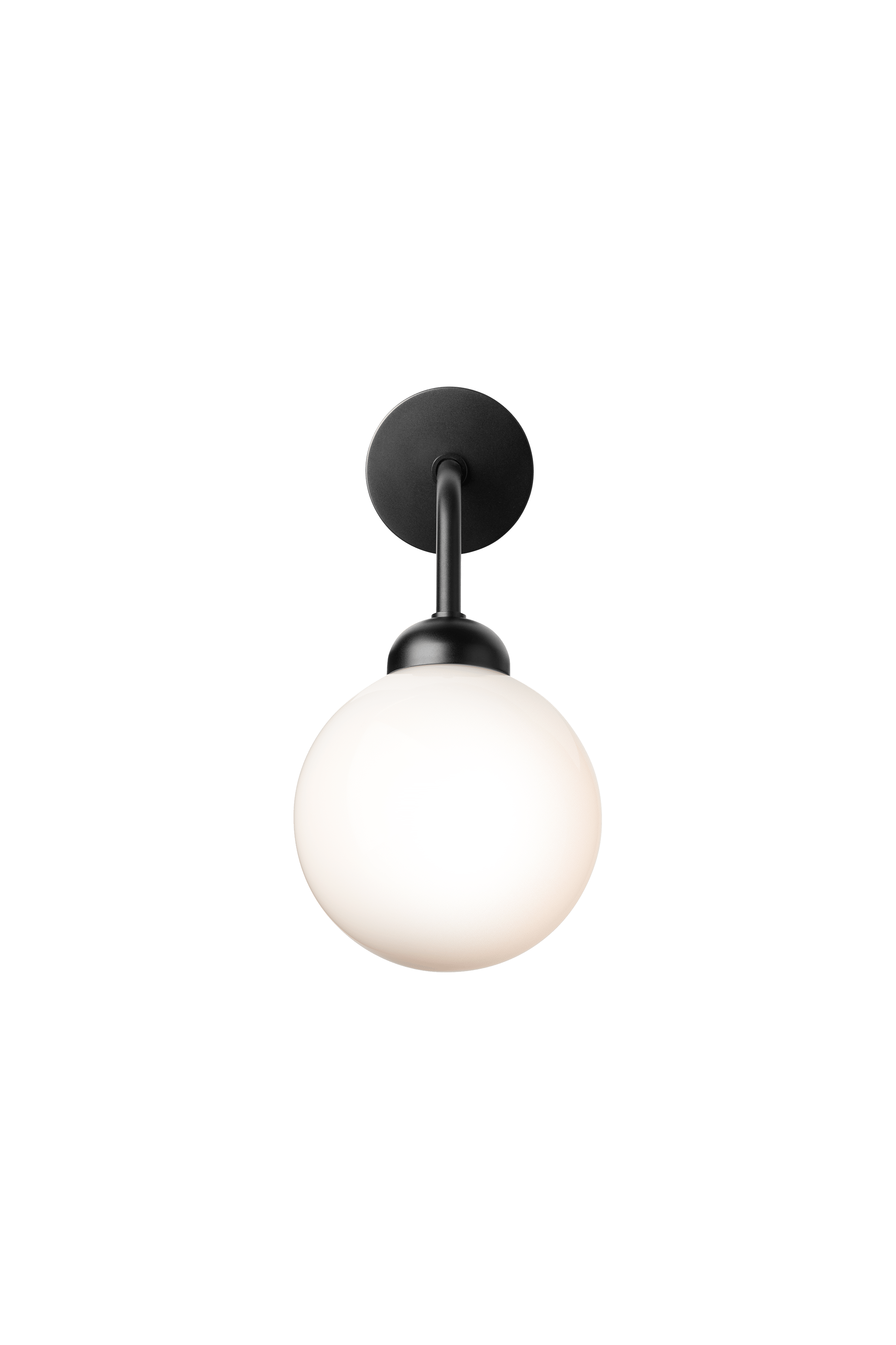 Nástěnná lampa APIALES černá s opálovým sklem
