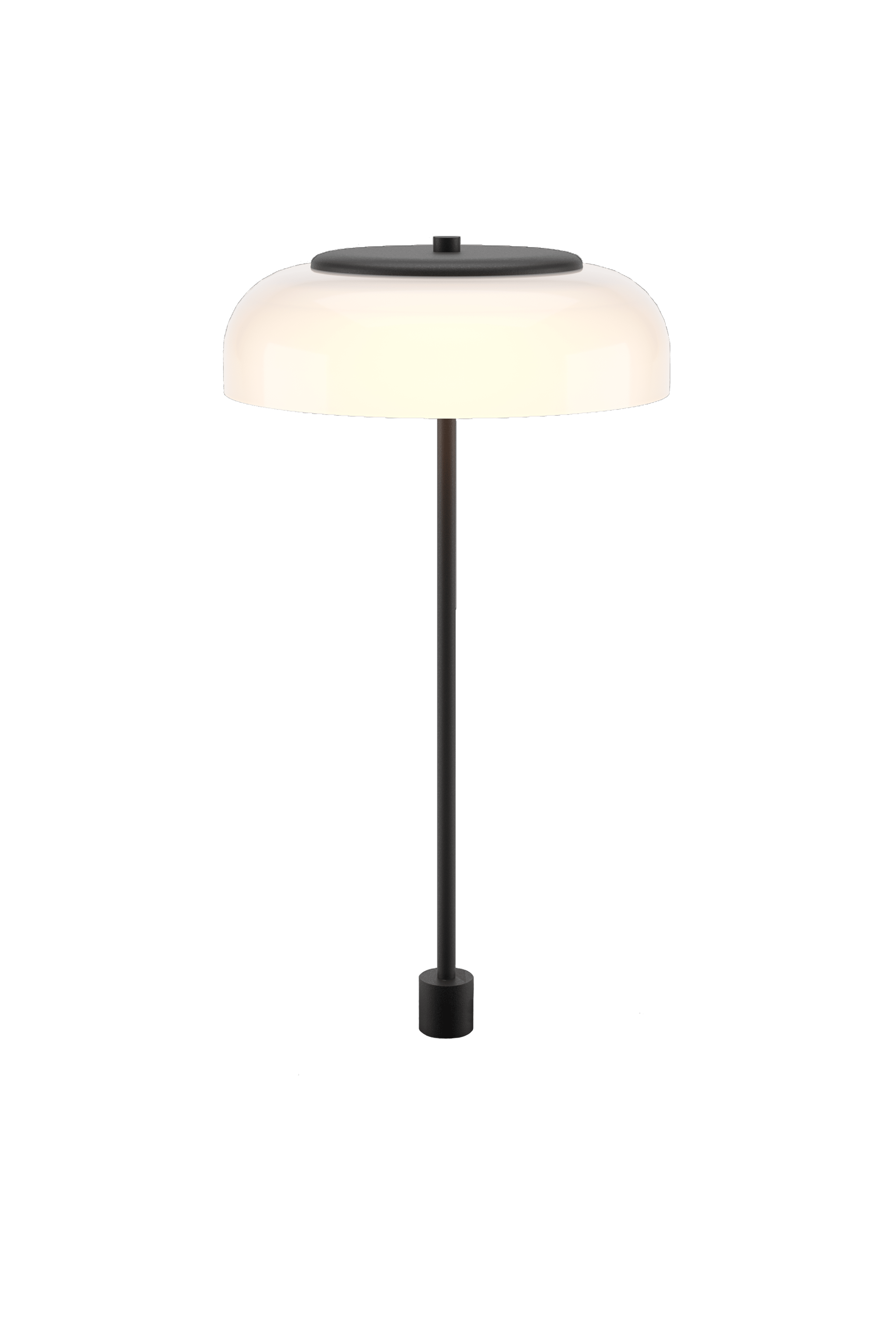 Stolní lampa BLOSSI černá s opálovým sklem