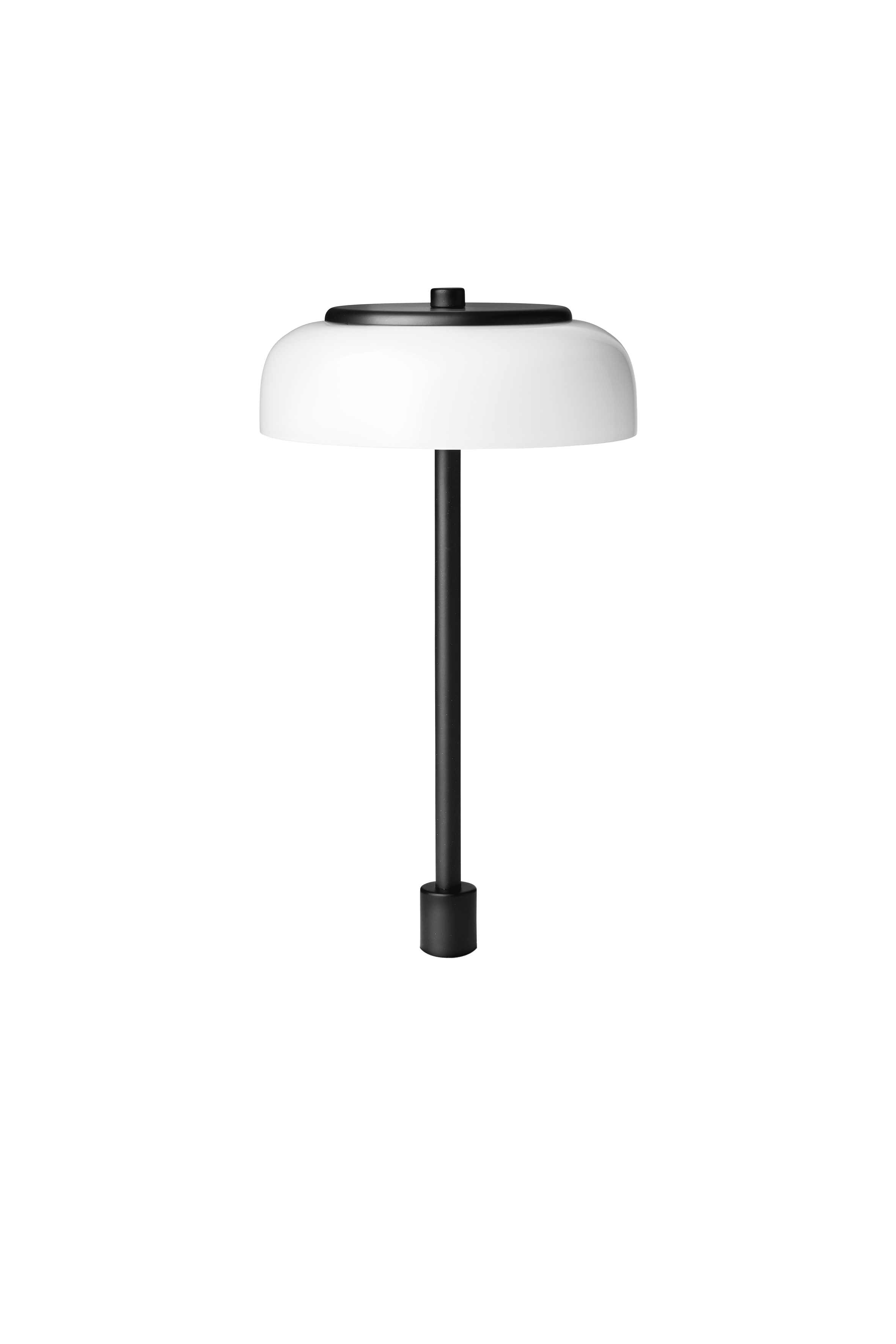 Stolní lampa BLOSSI černá s opálovým sklem