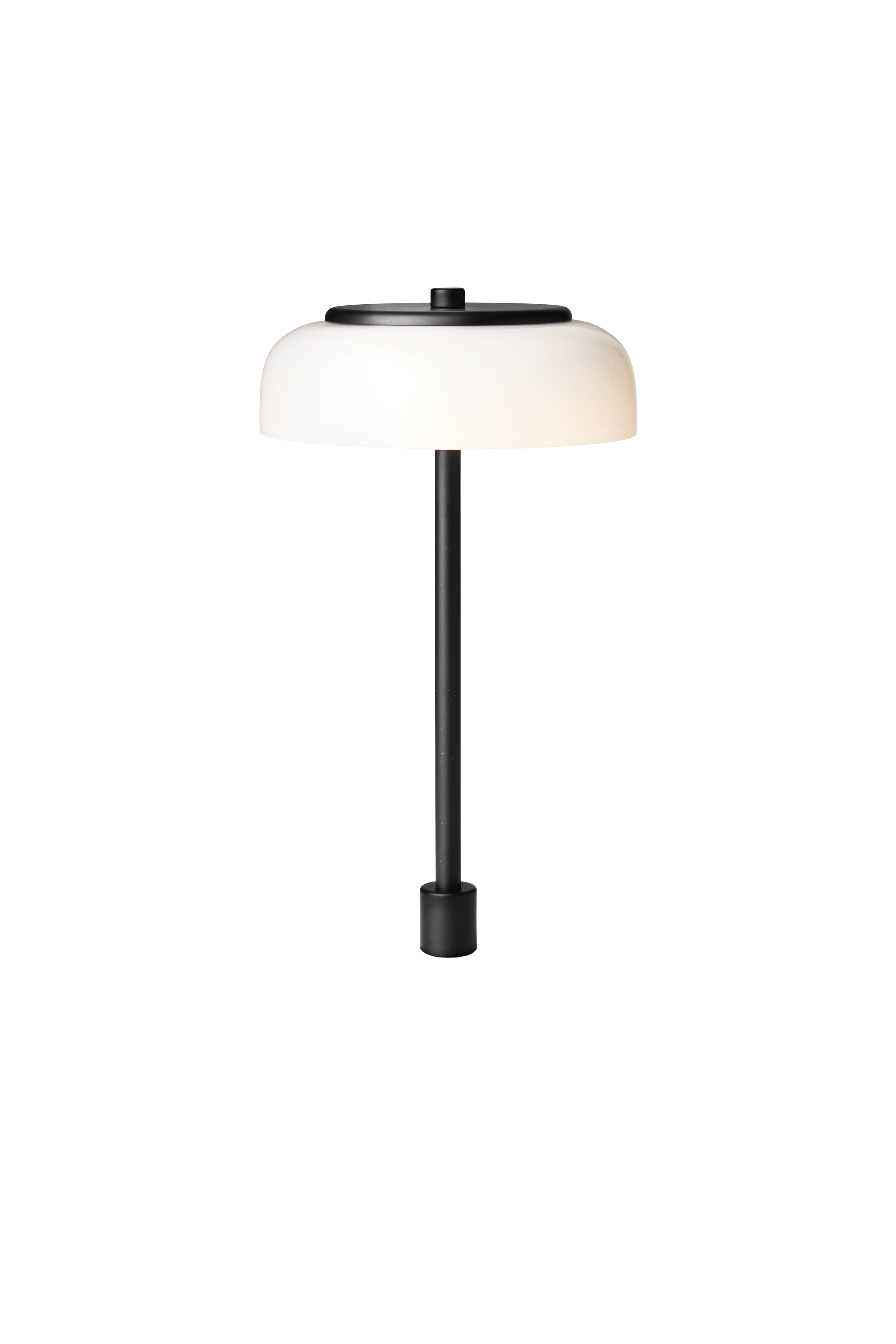 Stolní lampa BLOSSI černá s opálovým sklem
