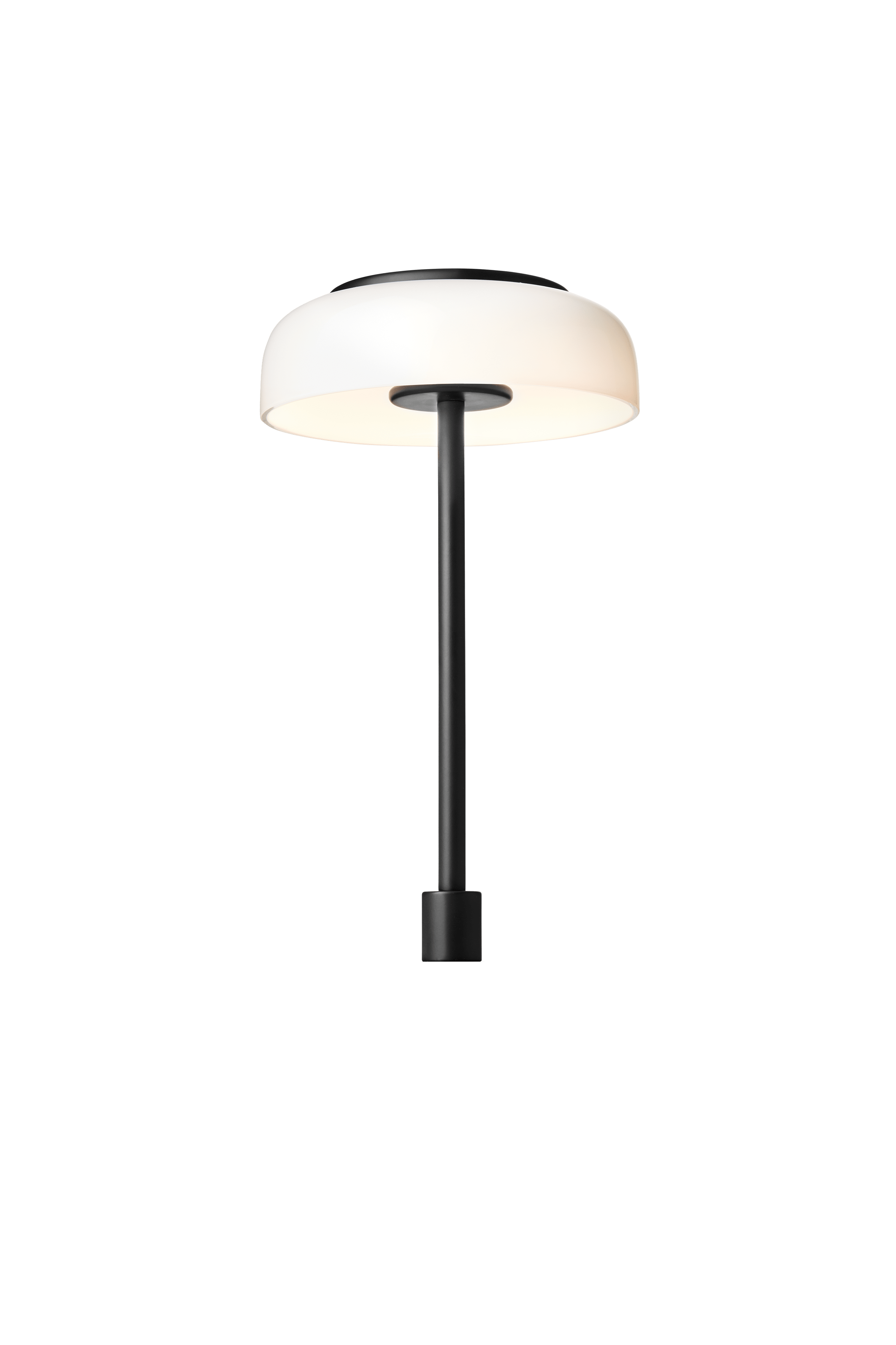Stolní lampa BLOSSI černá s opálovým sklem