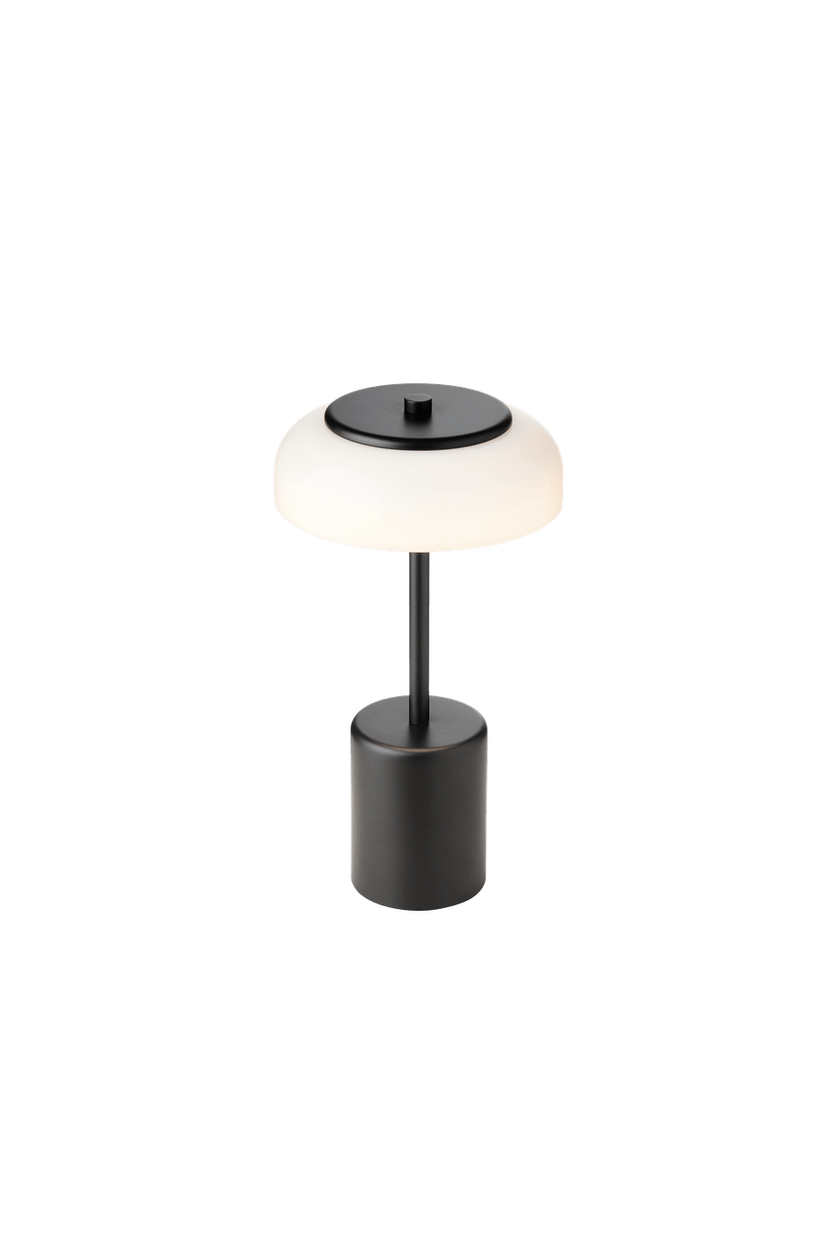 Lampa przenośna BLOSSI czarny z opalowym szkłem – Nuura
