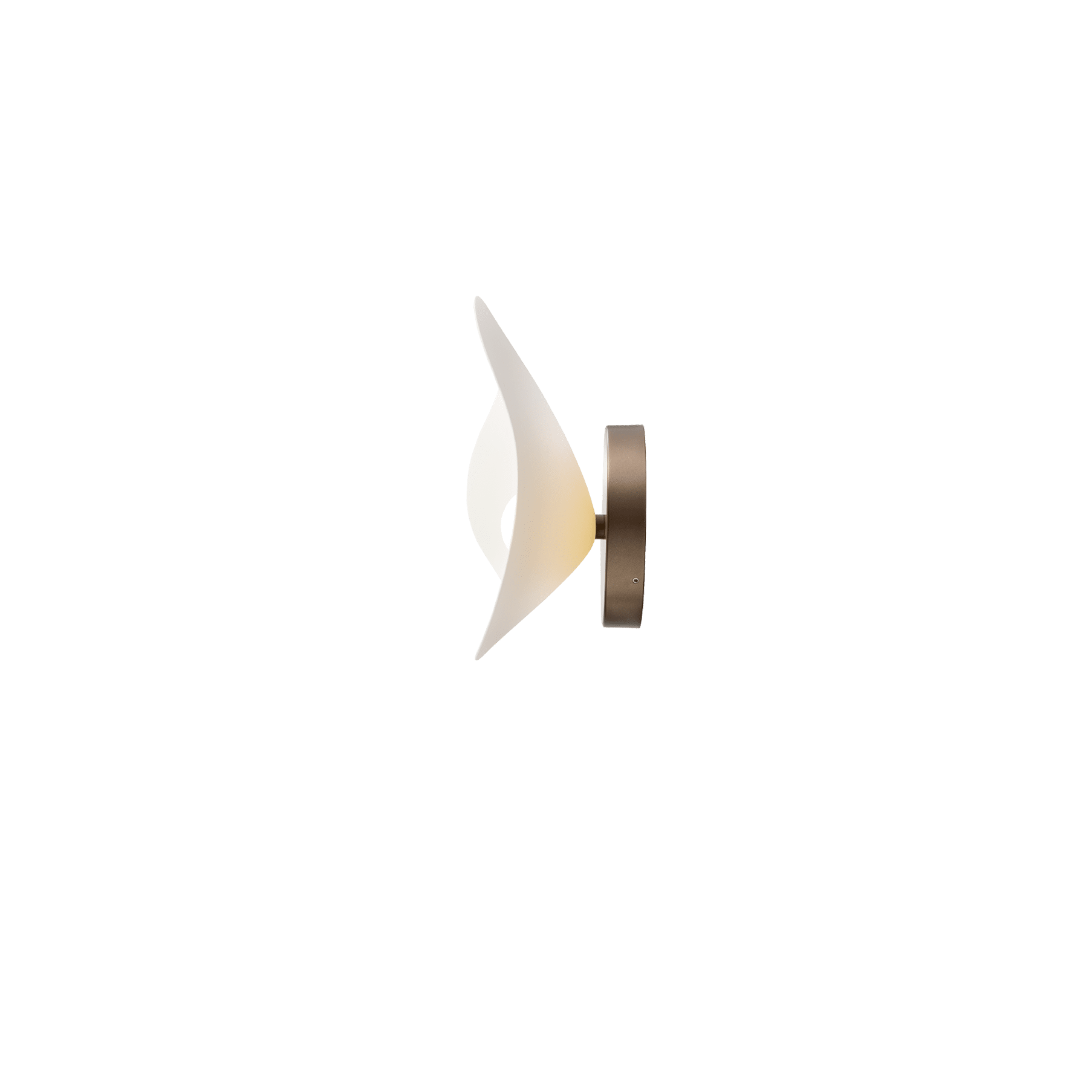 Nástěnná lampa FLORII tmavě hnědá s bílou