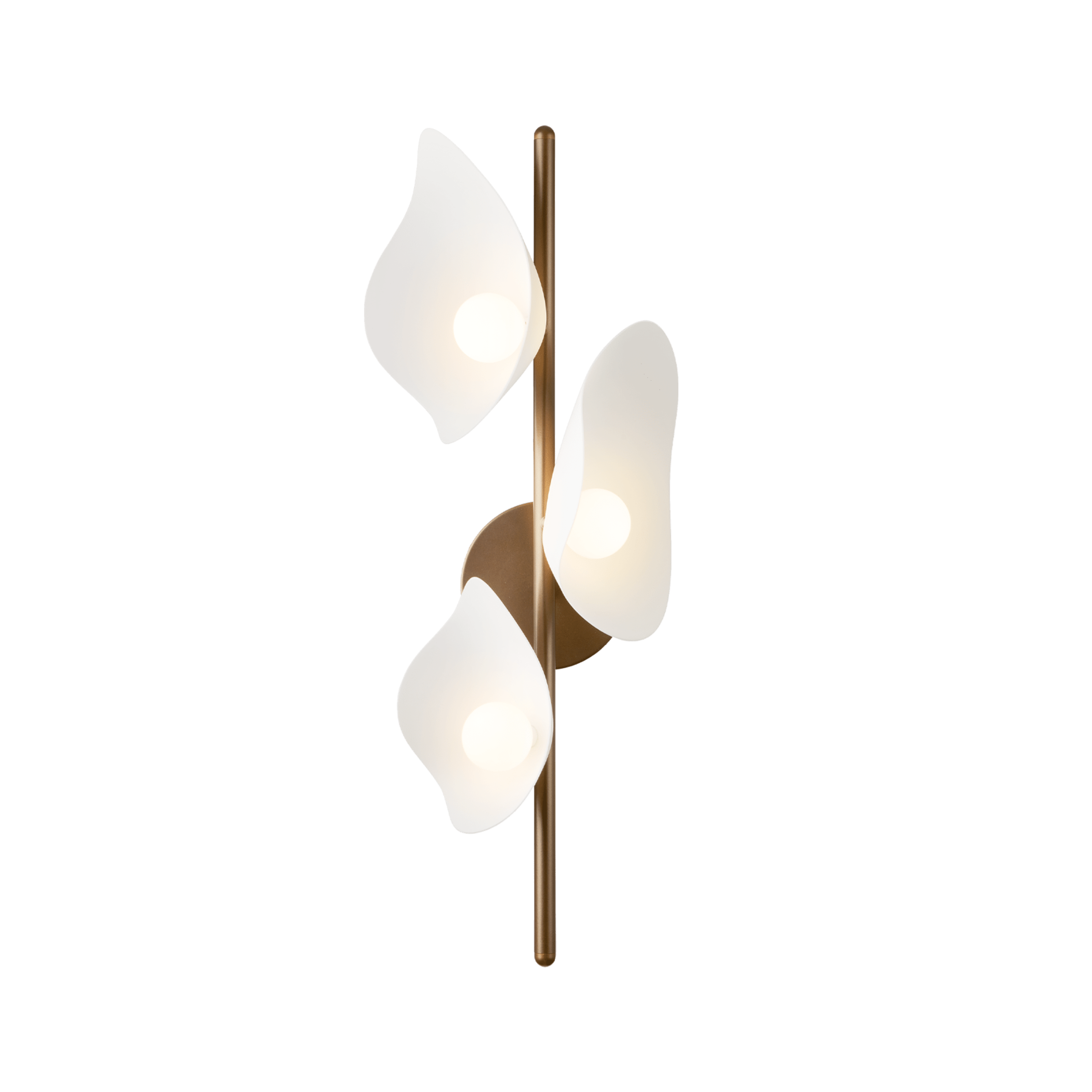 Nástěnná lampa FLORII 3 tmavě hnědá s bílou
