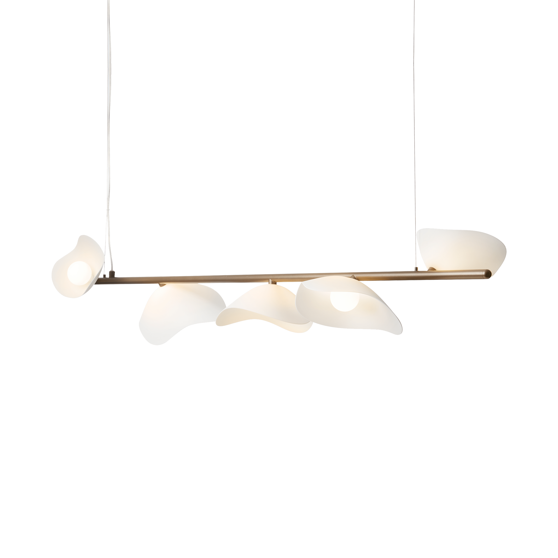 FLORII 5 Pendant Lamp Dark Brown with White
