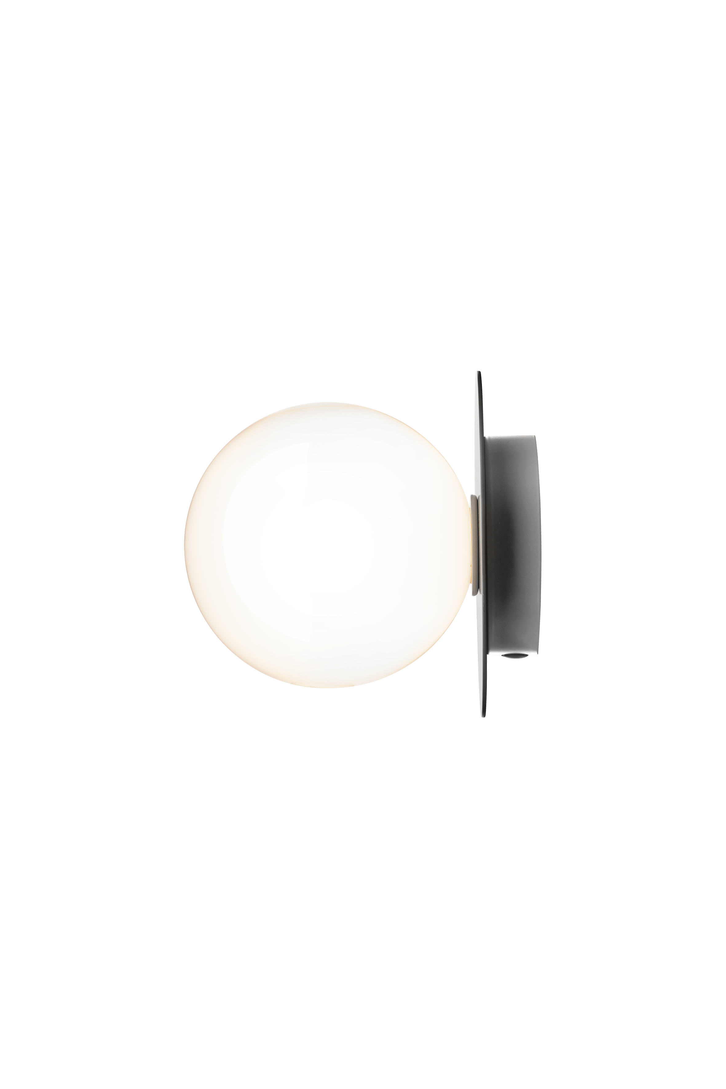 Zapuštěná nástěnná lampa LIILA stříbrná s opálovým sklem