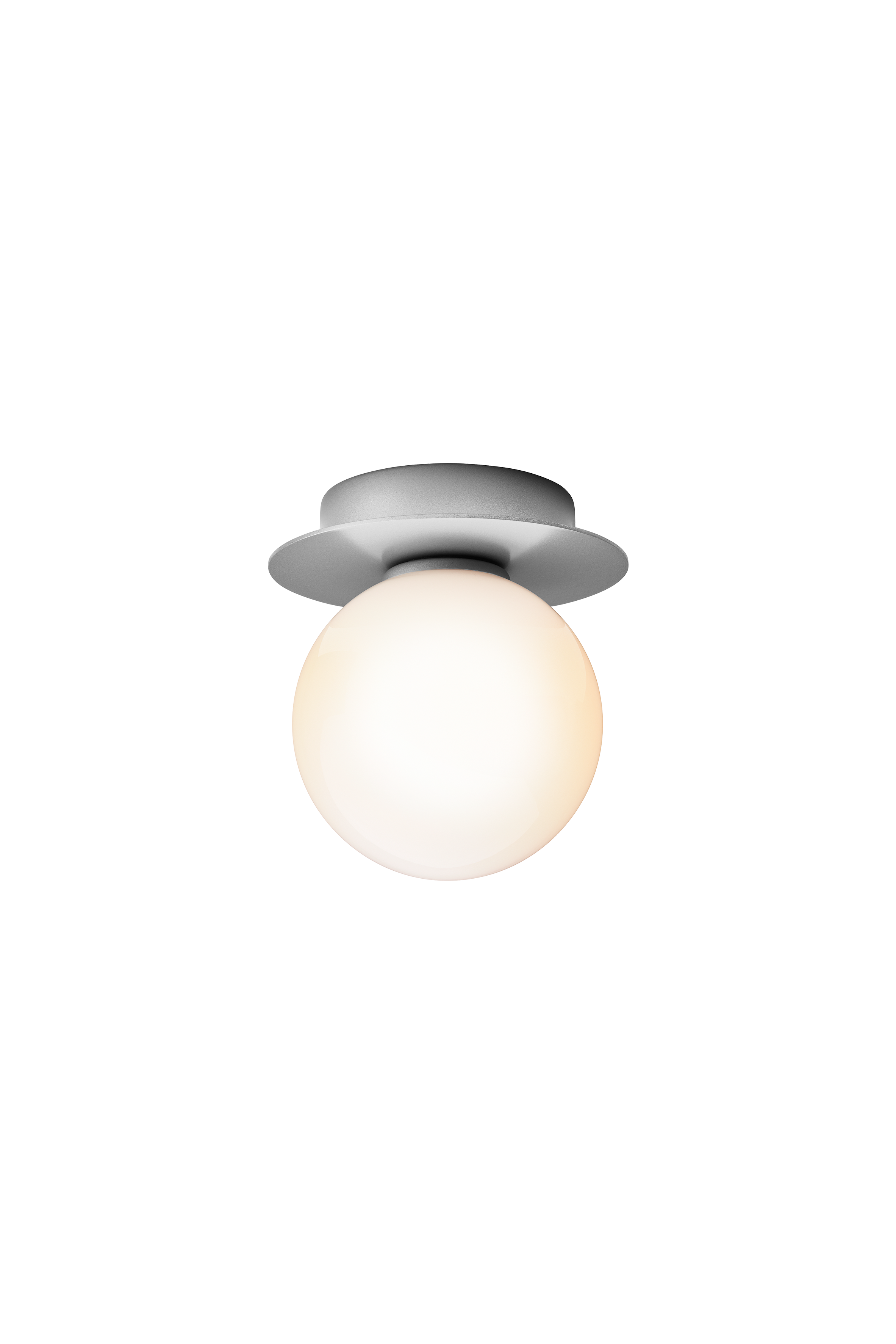 LIILA recessed wall lamp in silver with opal glass