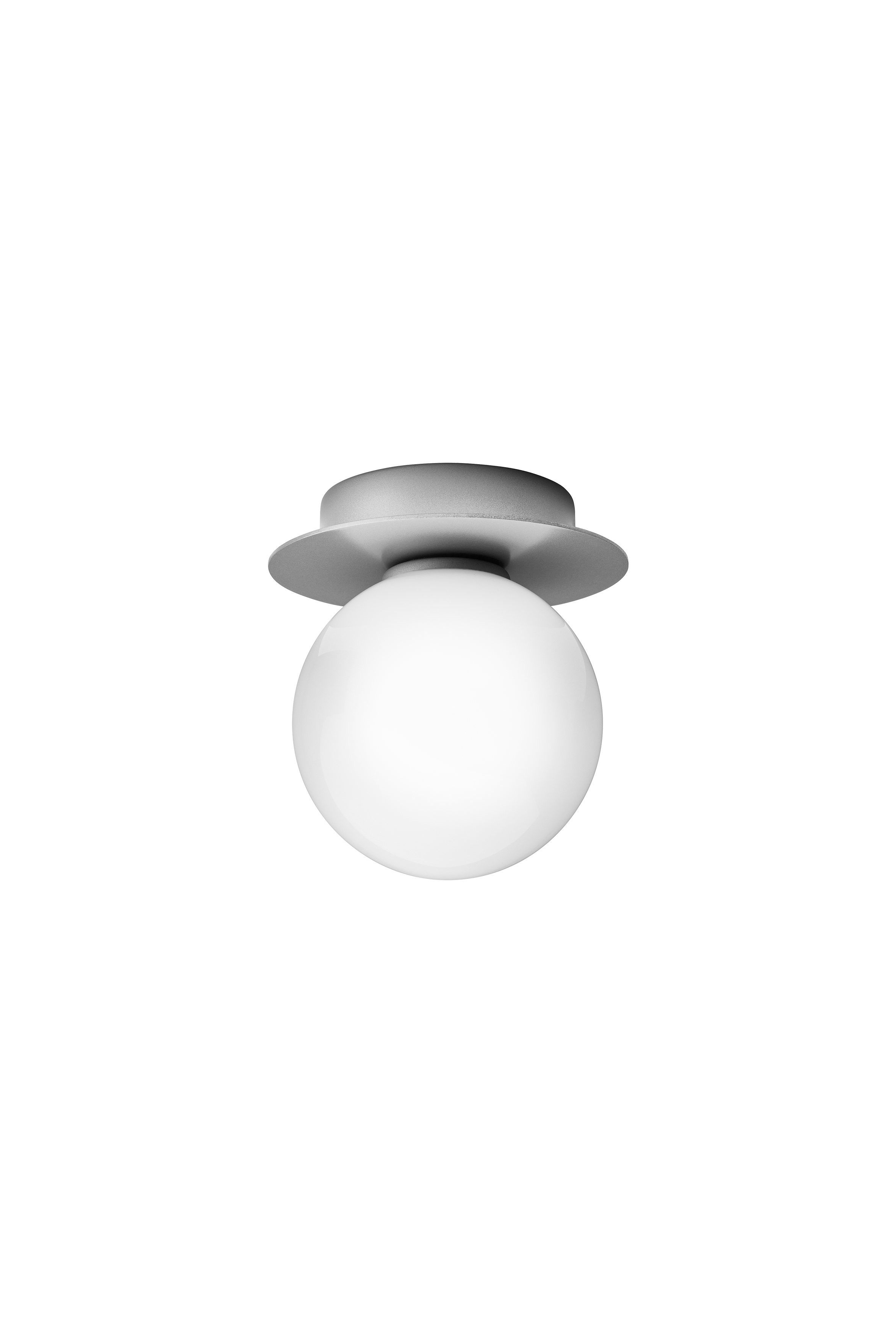 LIILA recessed wall lamp in silver with opal glass