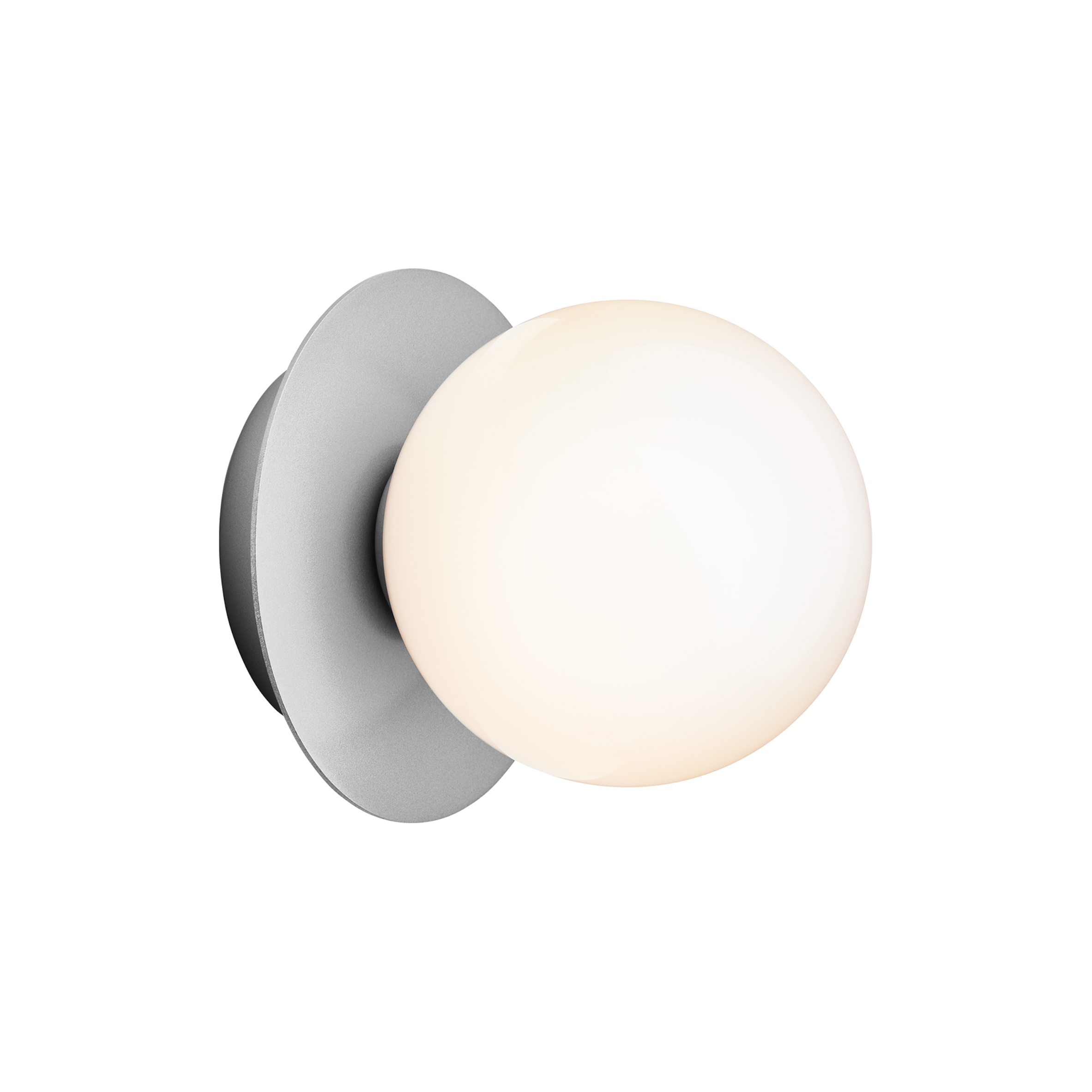LIILA recessed wall lamp in silver with opal glass