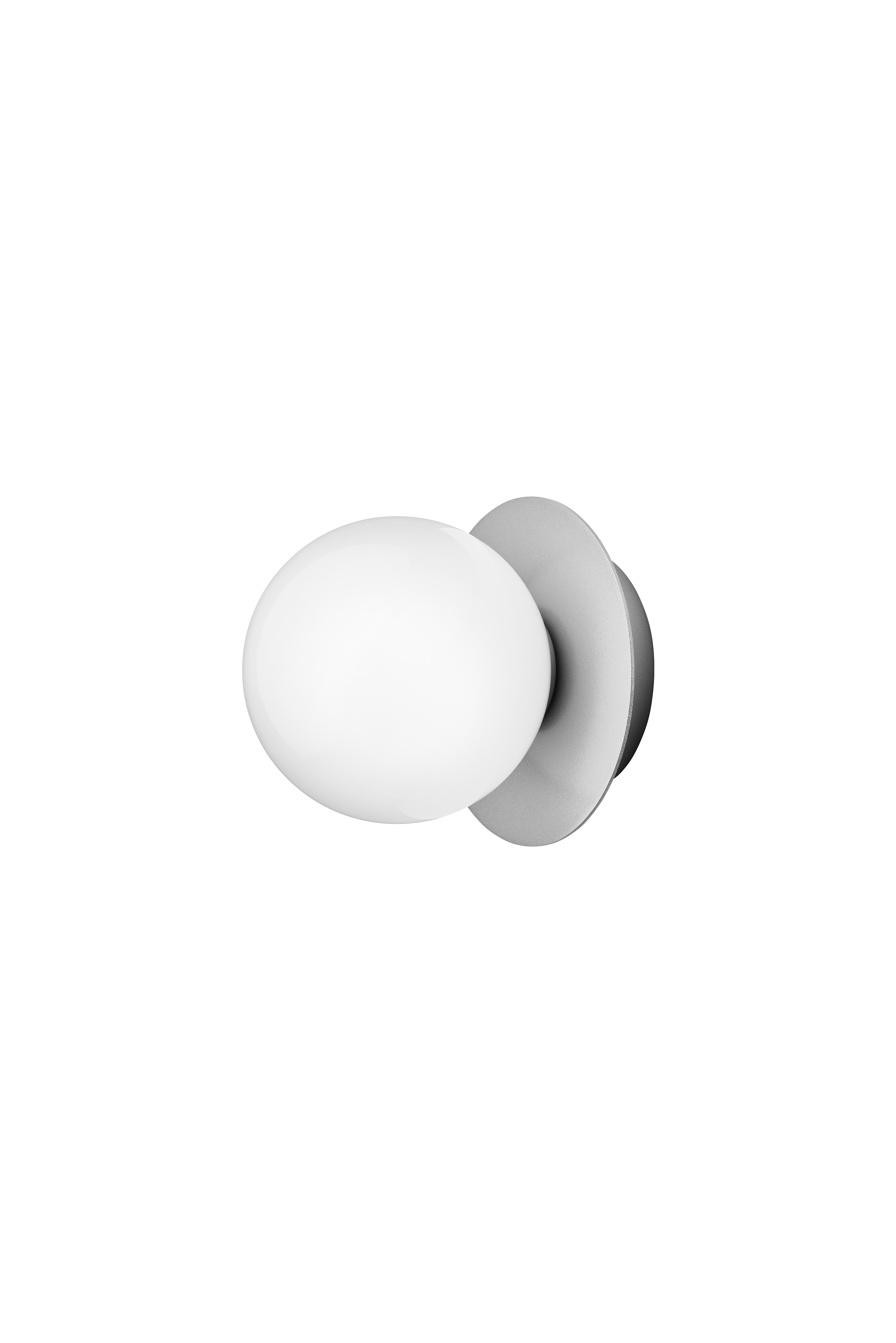 LIILA recessed wall lamp in silver with opal glass